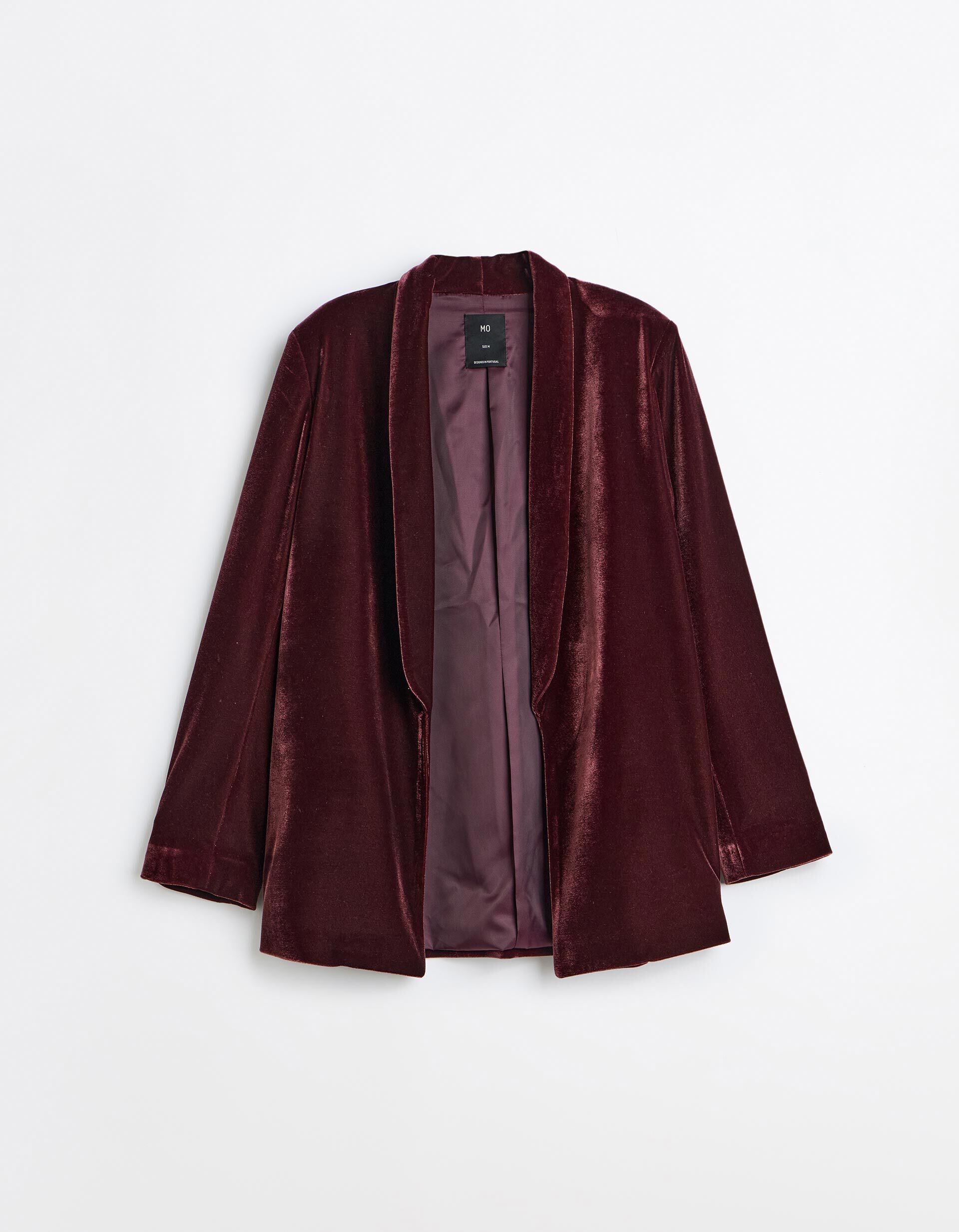 Comprar Online Blazer Em Veludo, Mulher, Roxo Escuro