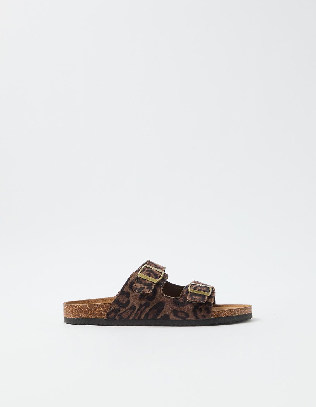 Sand&aacute;lias Animal Print, Menina, Castanho