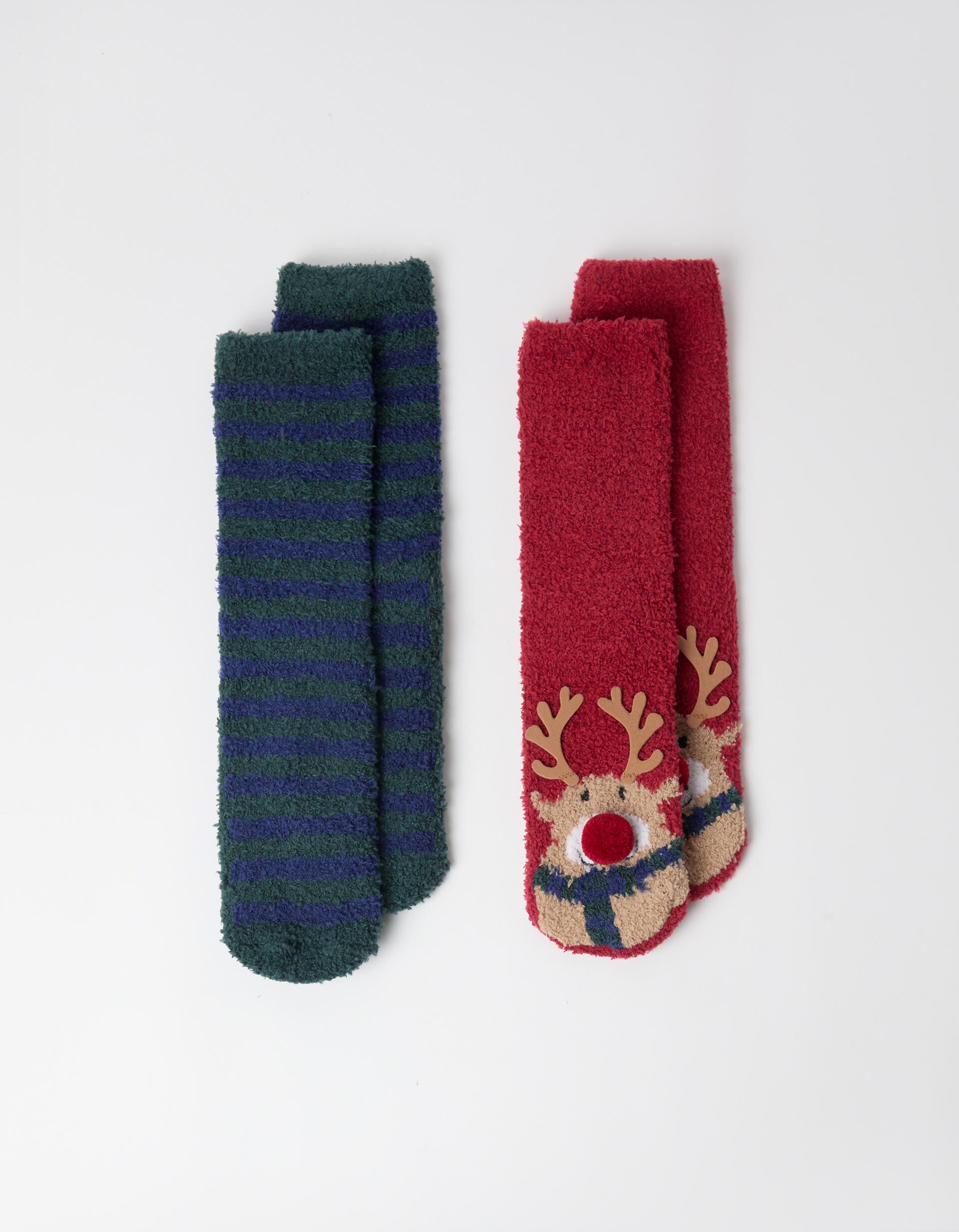 Comprar Online Pack 2 Pares De Meias Natal, Homem, Vermelho Escuro