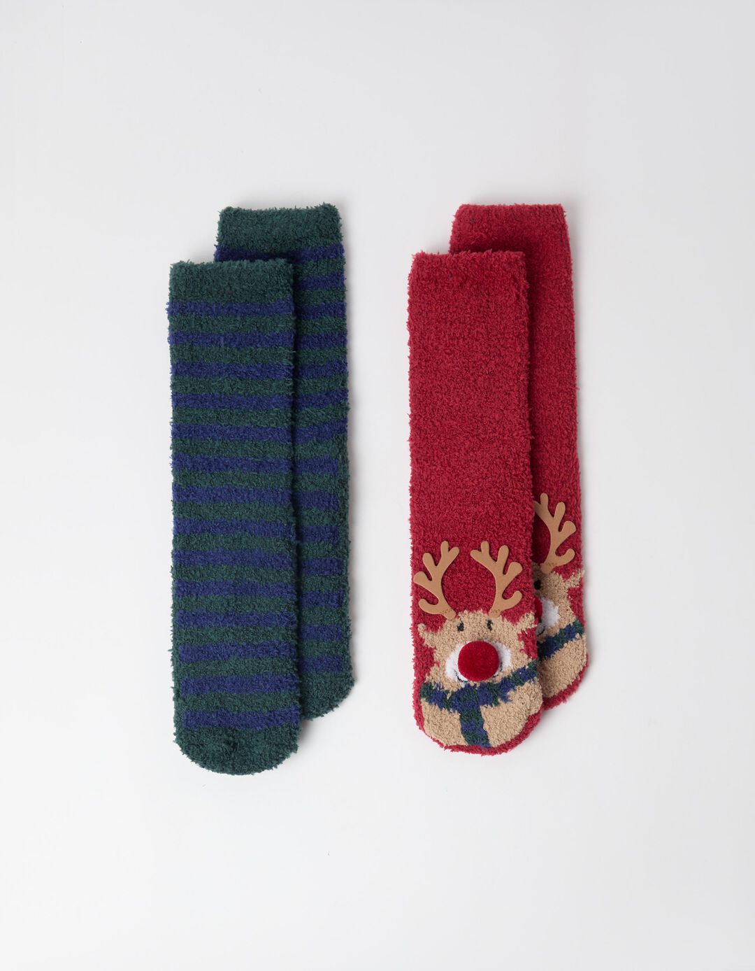 Pack 2 Pares De Meias Natal, Homem, Vermelho Escuro