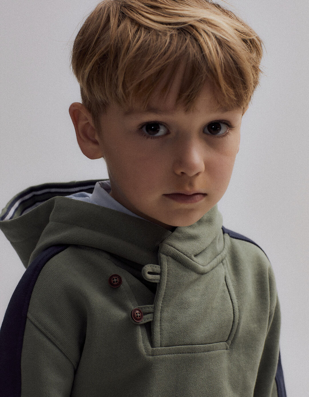 Hooded Cotton Jumper for Boys, Green