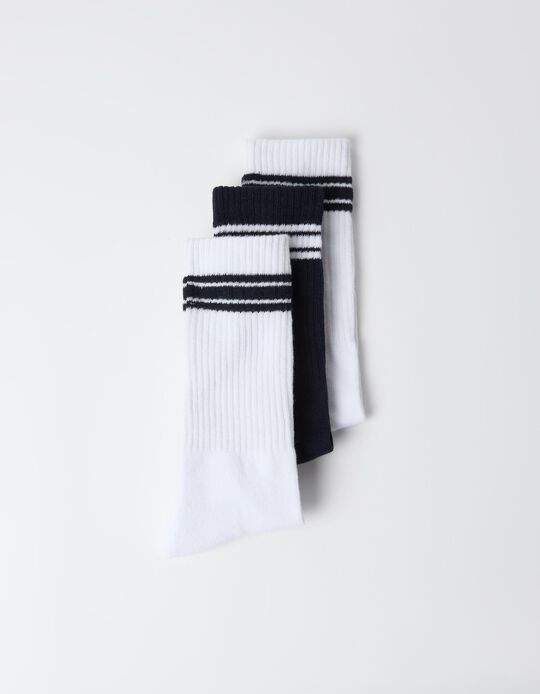 Comprar Online Pack 3 Meias Desportivas, Homem, Branco