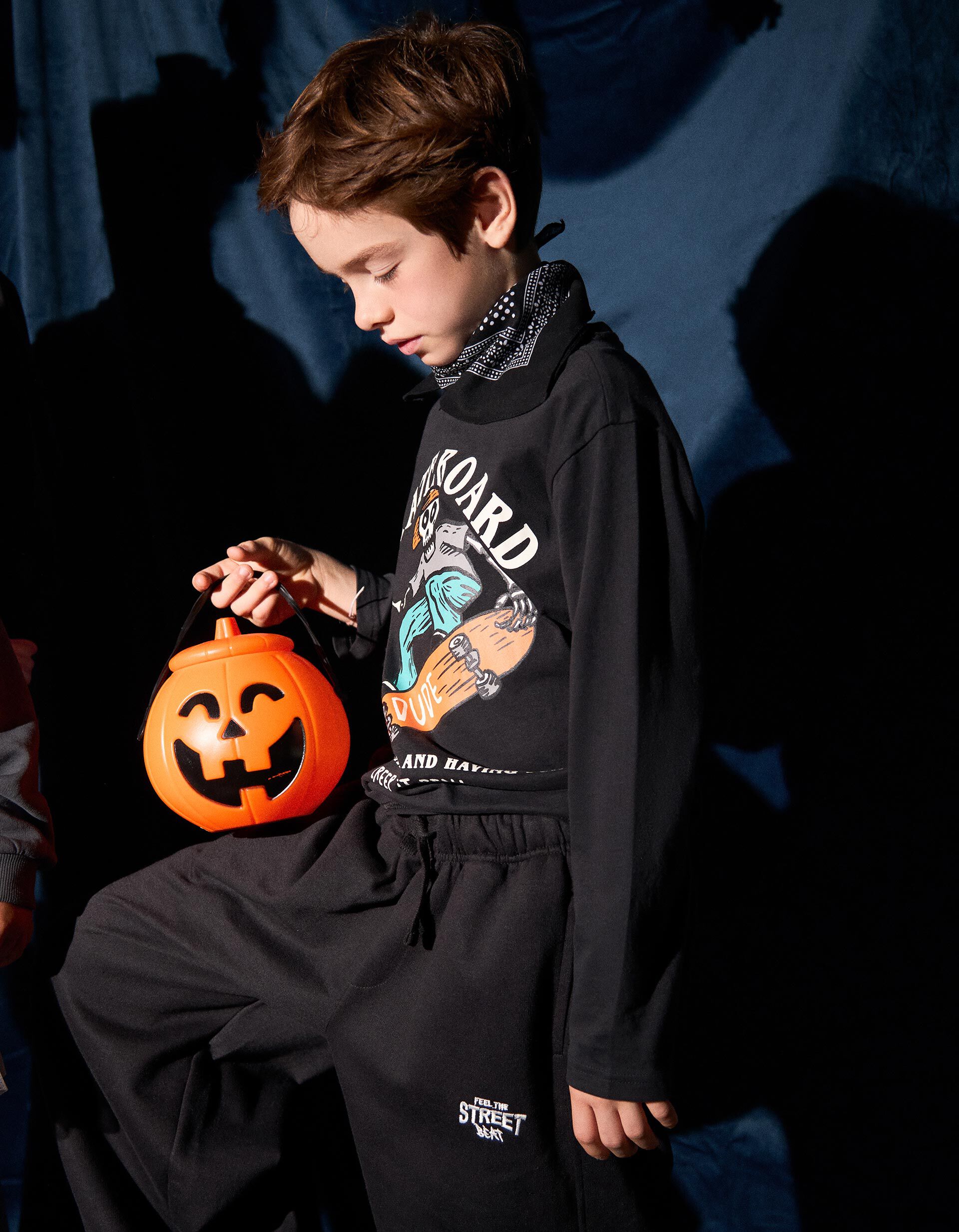 Comprar Online Cal&ccedil;as de Jogger 'Baggy', Menino, Preto 