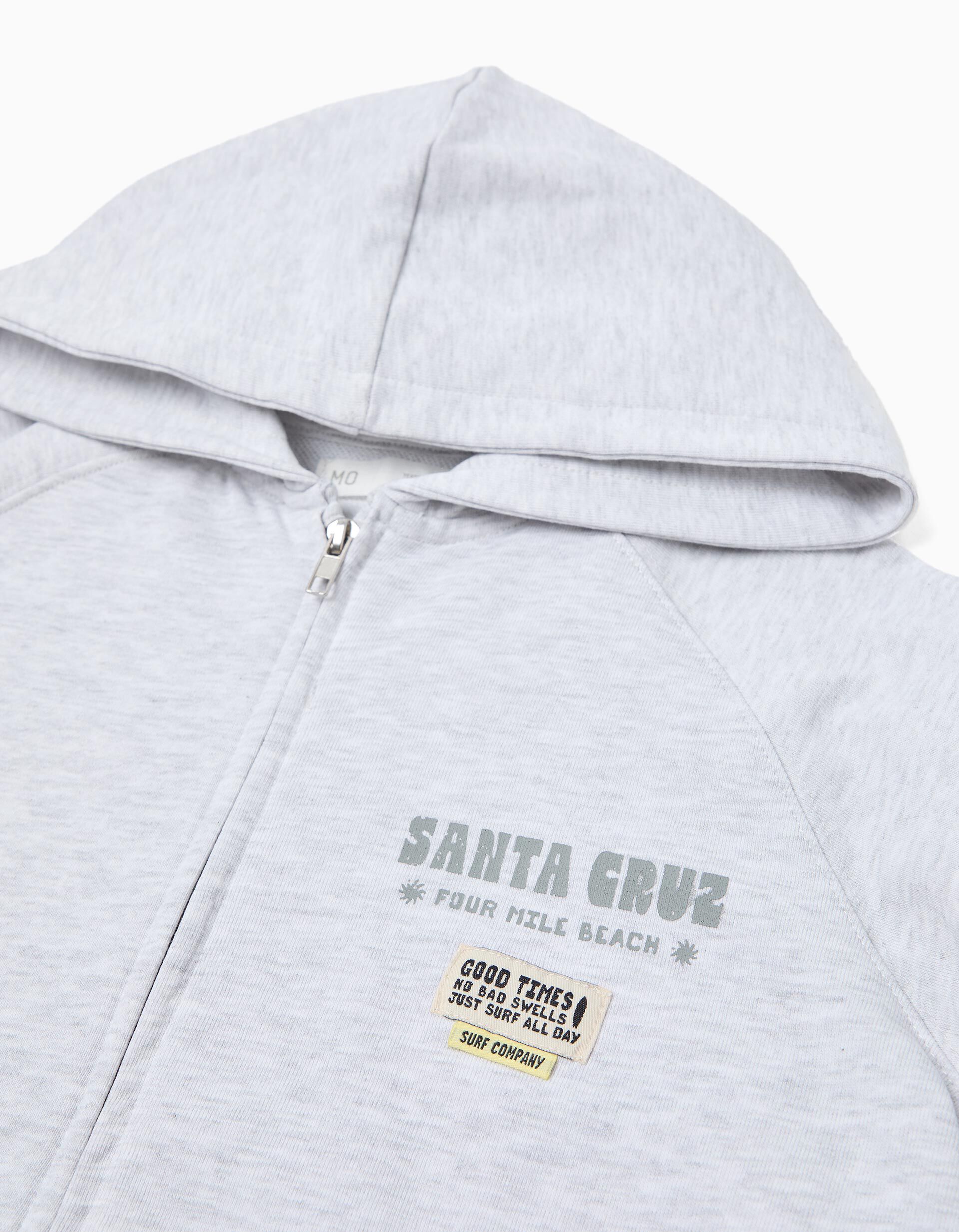 Comprar Online Casaco de Felpa com Capuz, Menino, Cinzento Claro