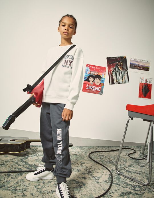 Comprar Online Sweatshirt de Felpa, Menino, Branco