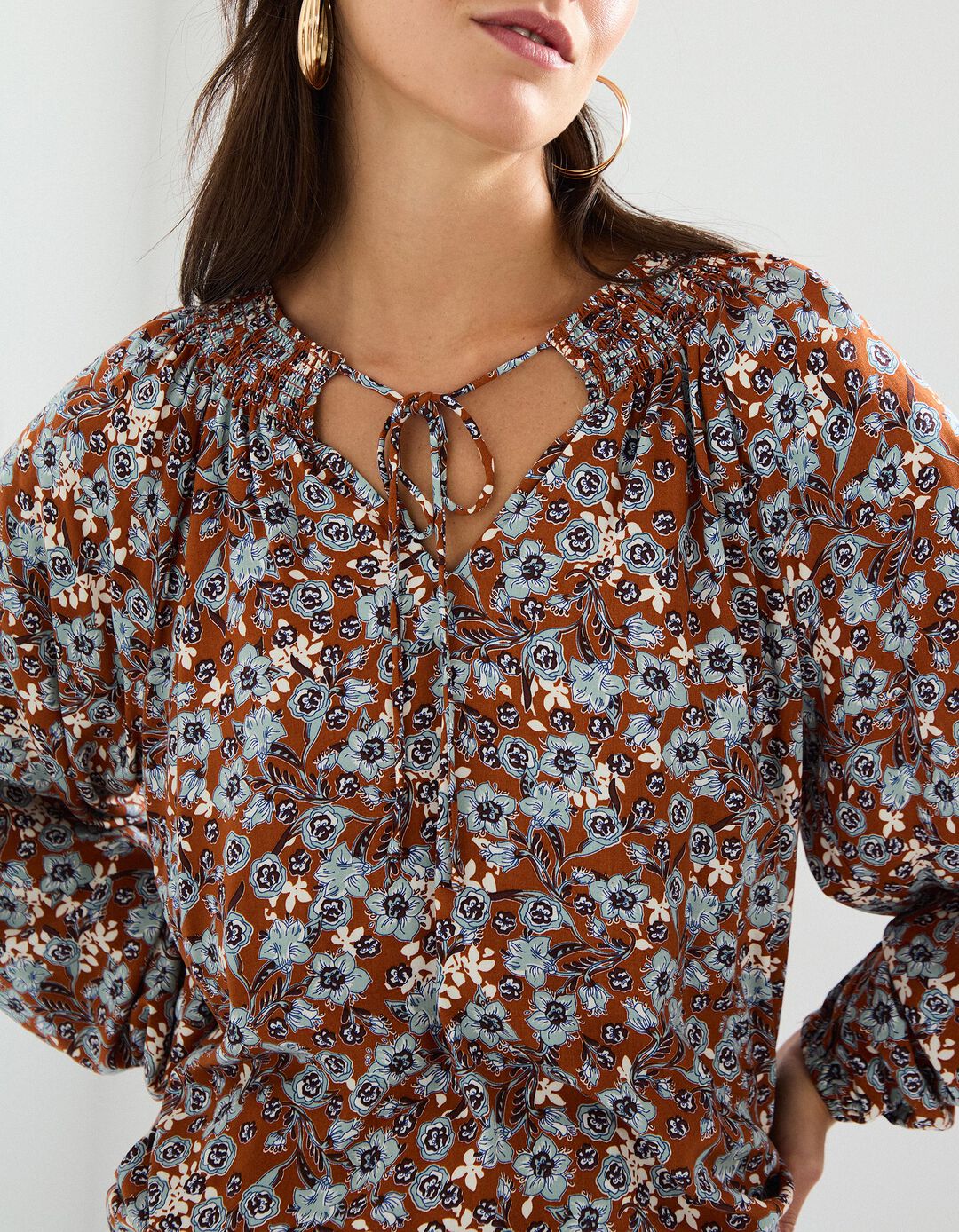 Blusa Viscose, Mulher, Laranja Escuro