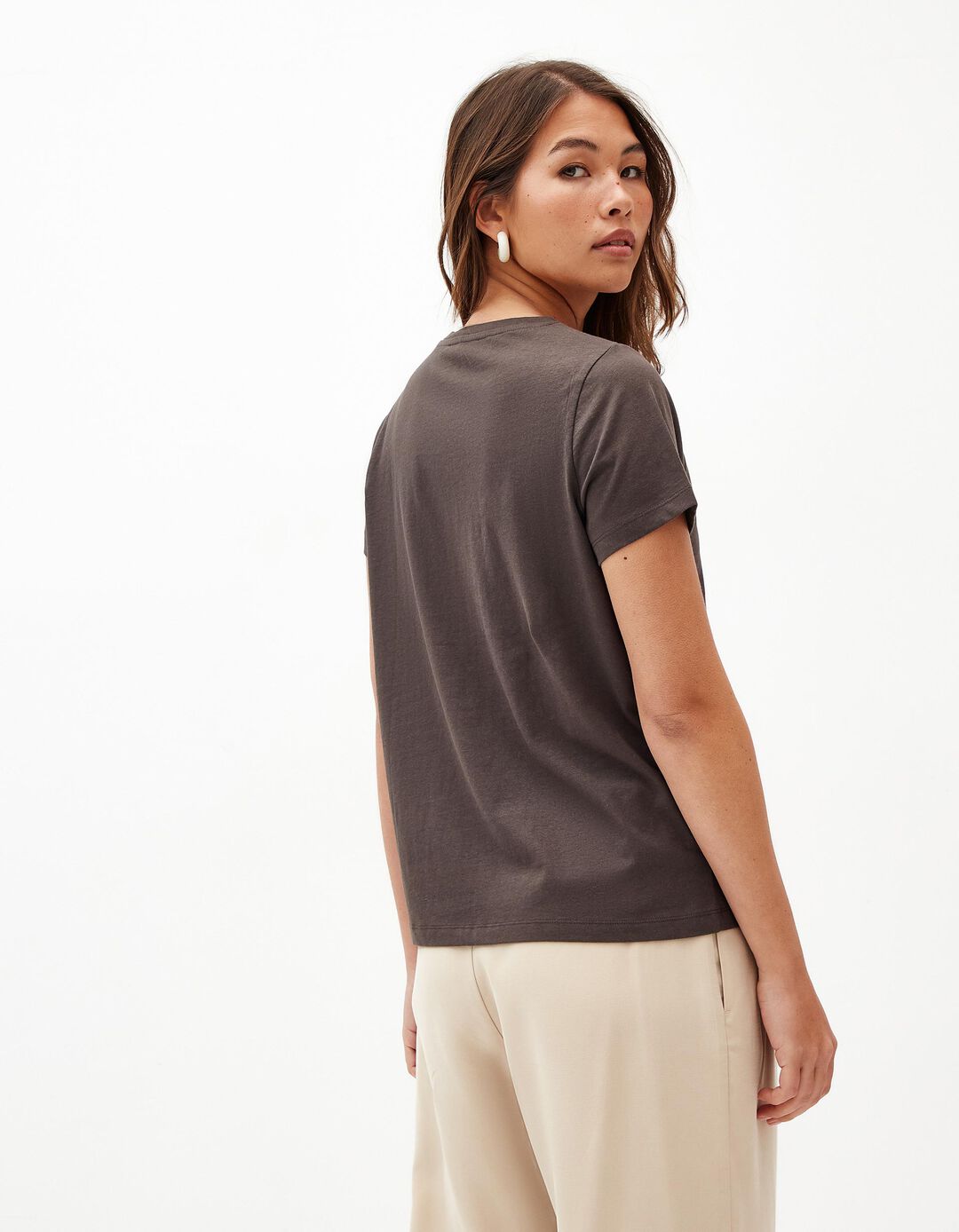 T-shirt Estampado, Mulher, Cinzento Escuro