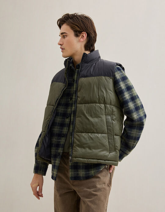 Comprar Online Colete Acolchoado, Homem, Verde Escuro