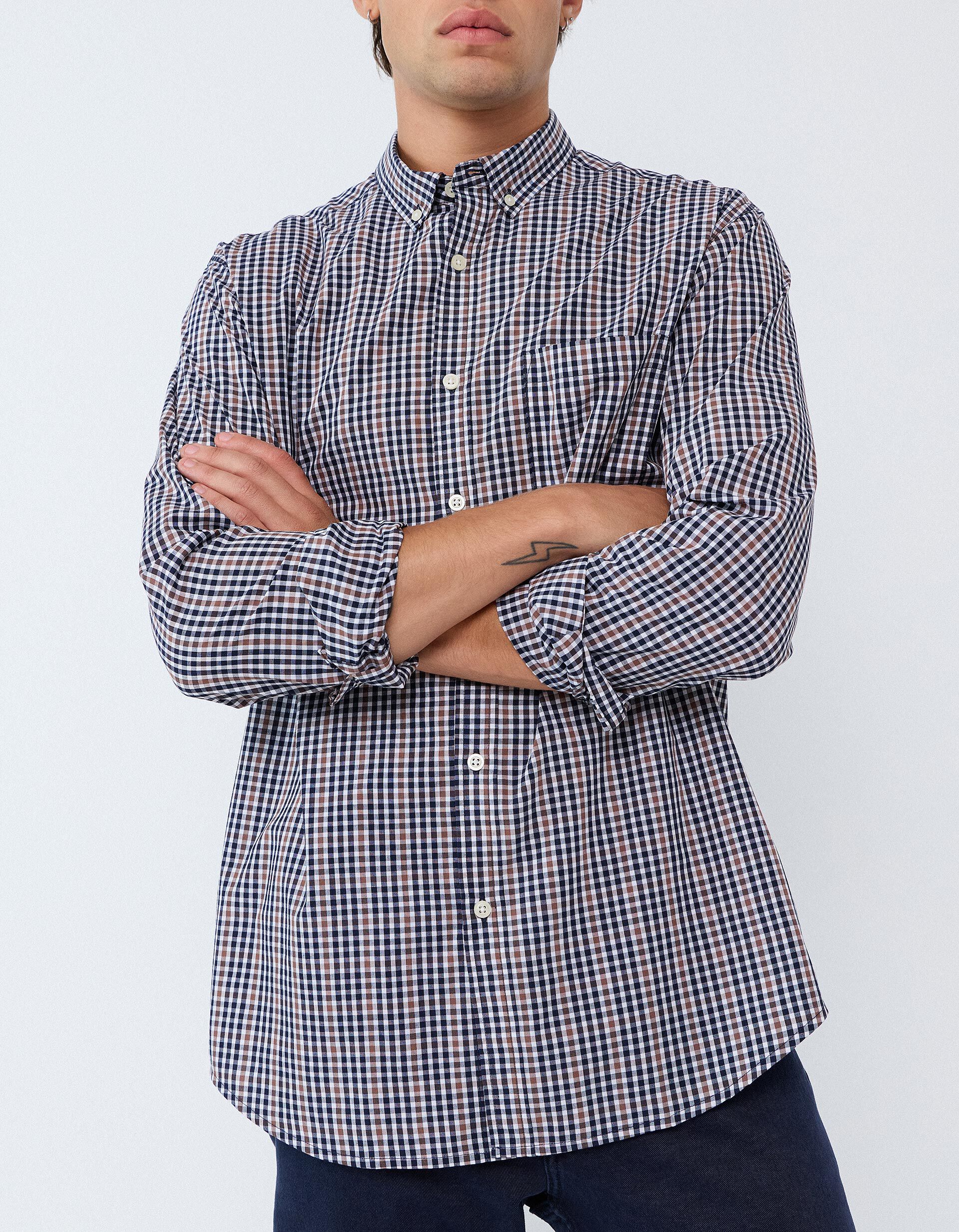 Comprar Online Camisa De Popelina, Homem, Castanho