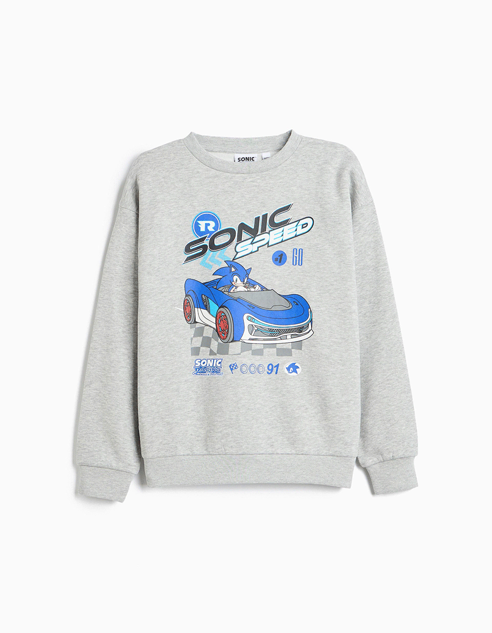Comprar Online Sweatshirt De Felpa 'Sonic', Menino, Cinzento Claro