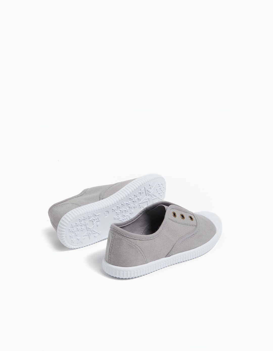 Lace-up Canvas Sneakers, Boy, Gray