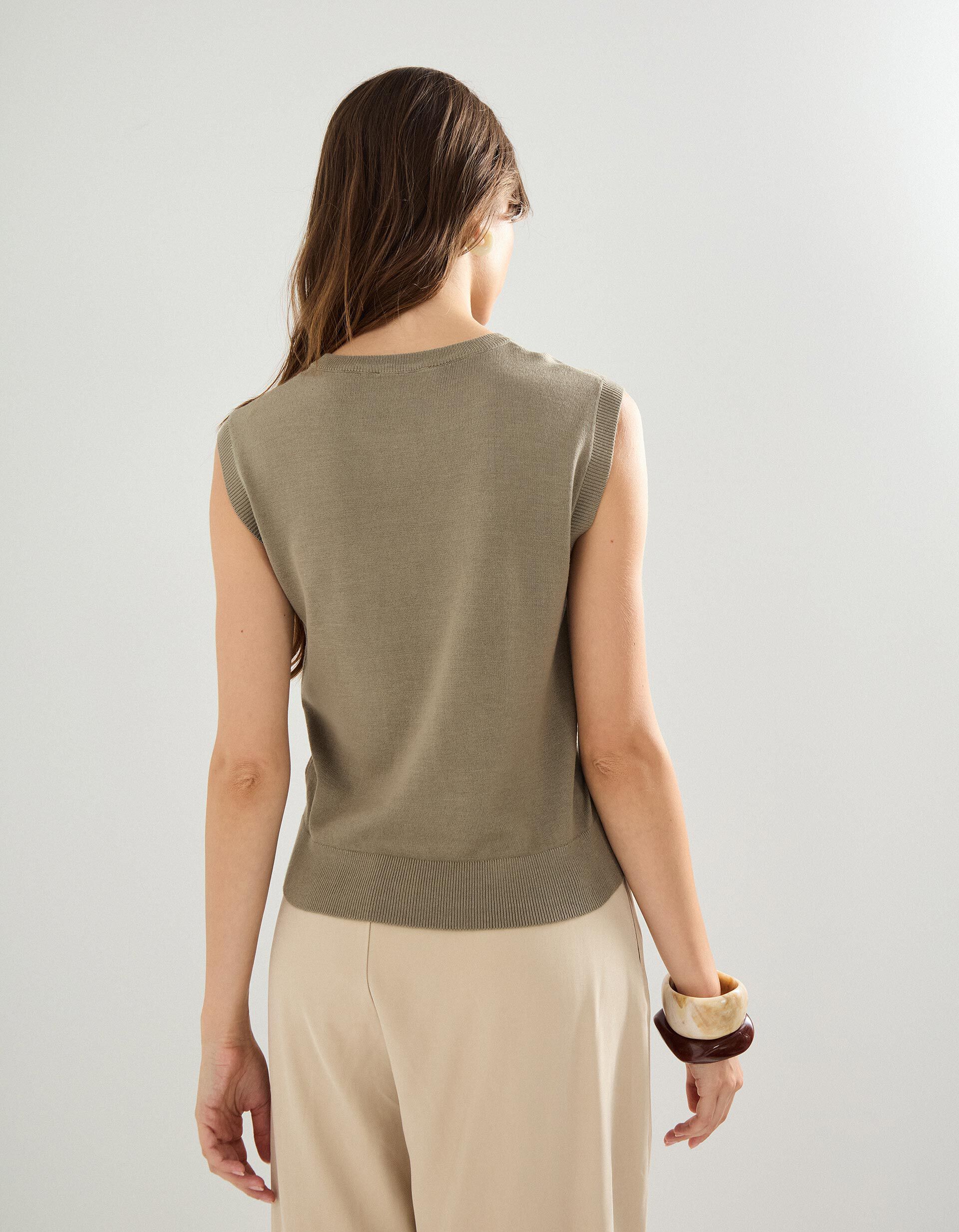 Comprar Online Colete de Malha, Mulher, Verde Escuro