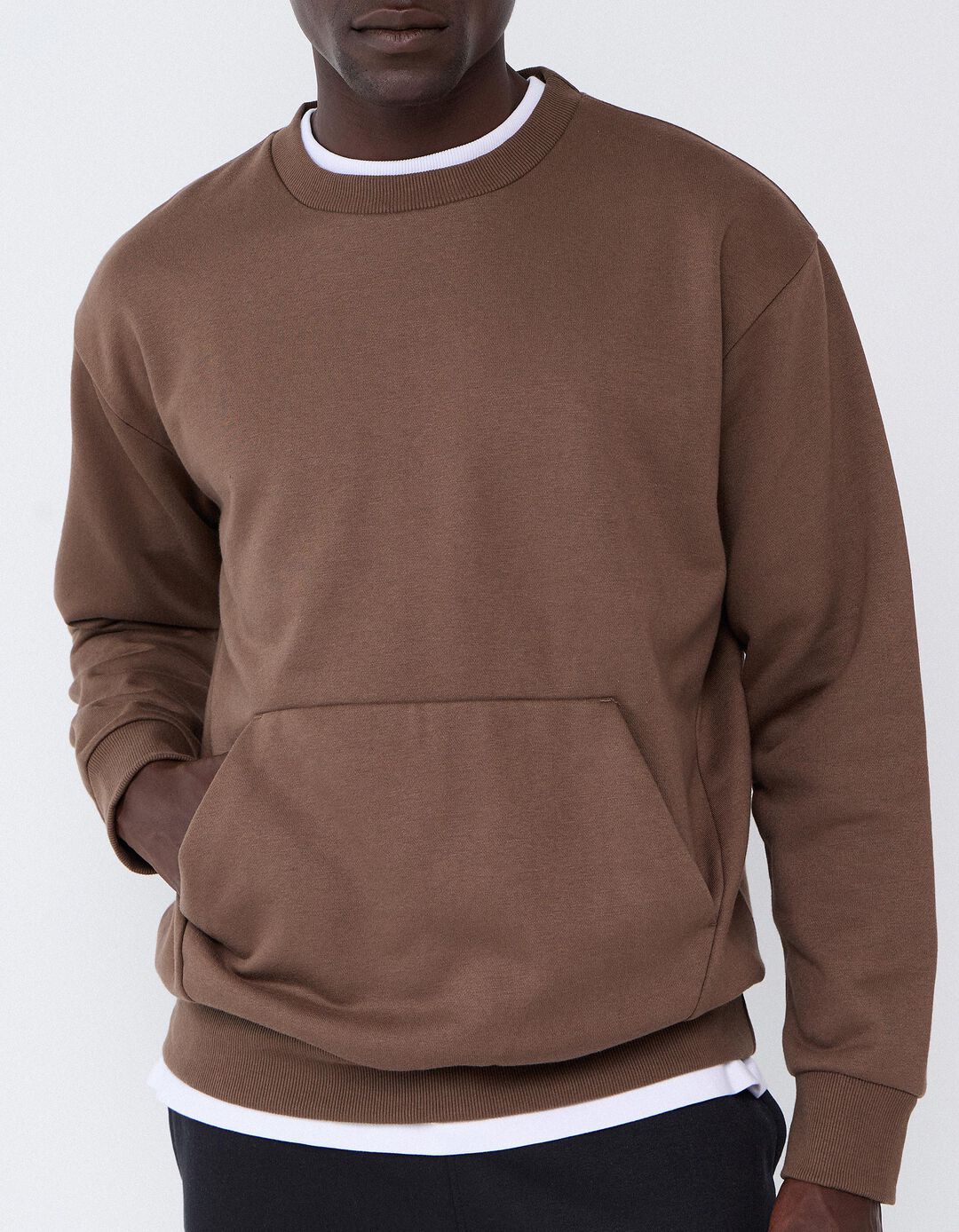 Sweatshirt Garment Dye, Homem, Castanho