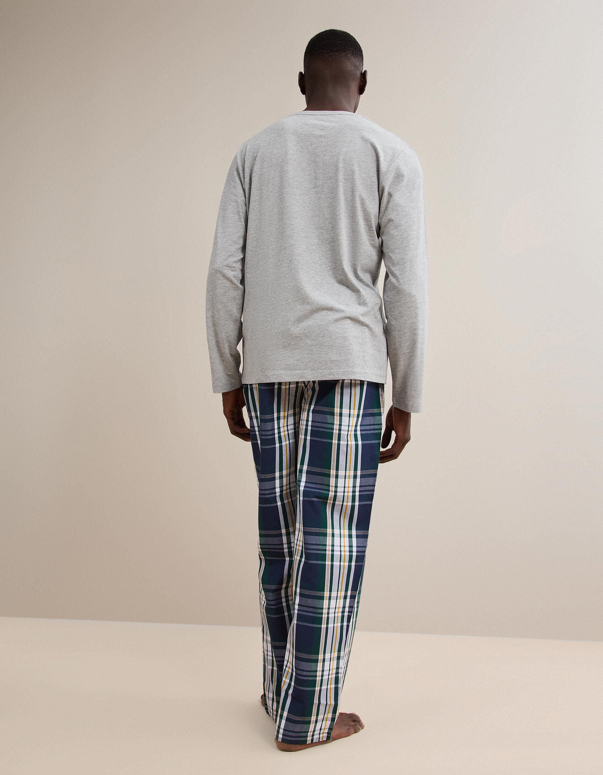 Comprar Online Pijama Xadrez, Homem, Cinzento