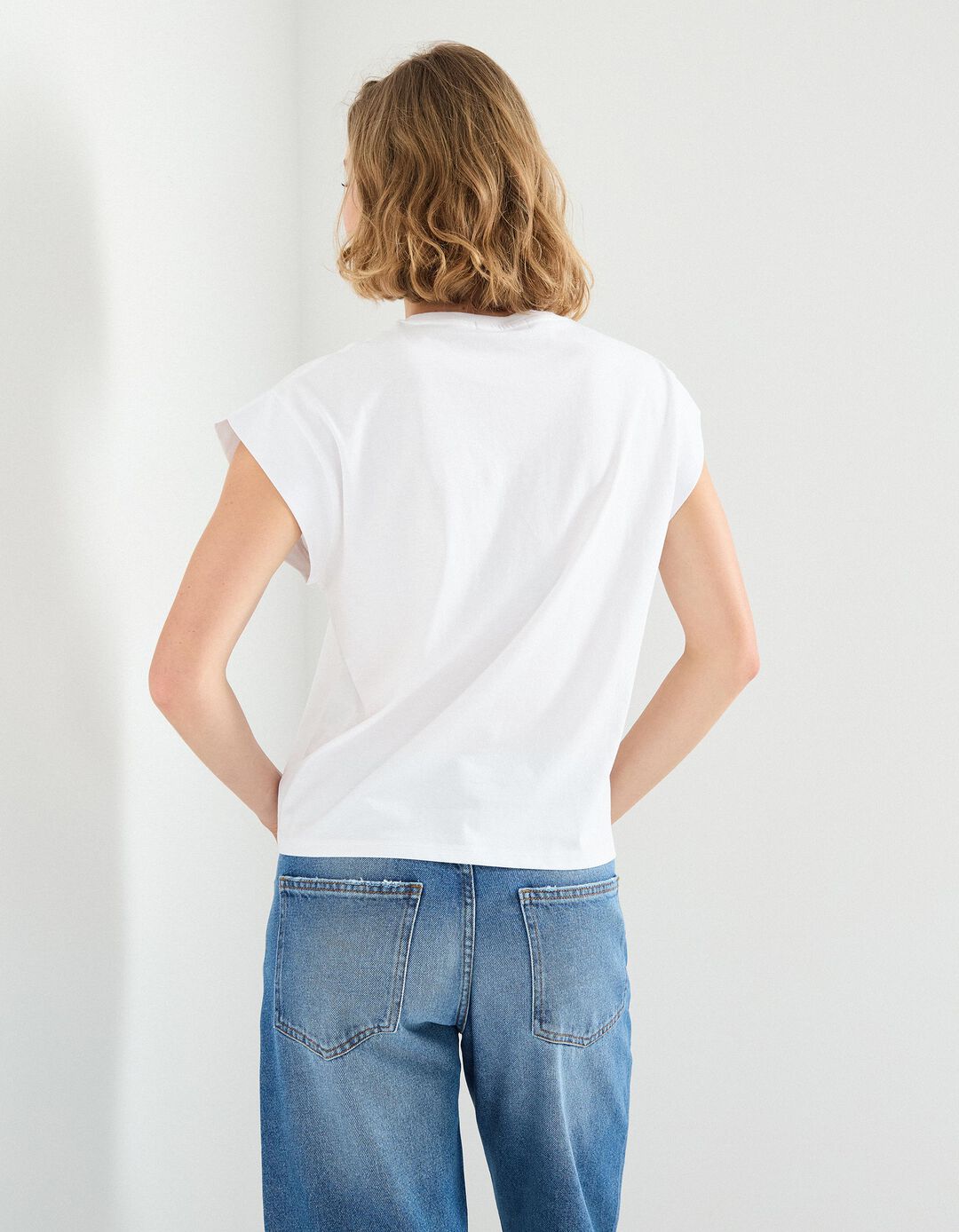 T-shirt Print, Mulher, Branco
