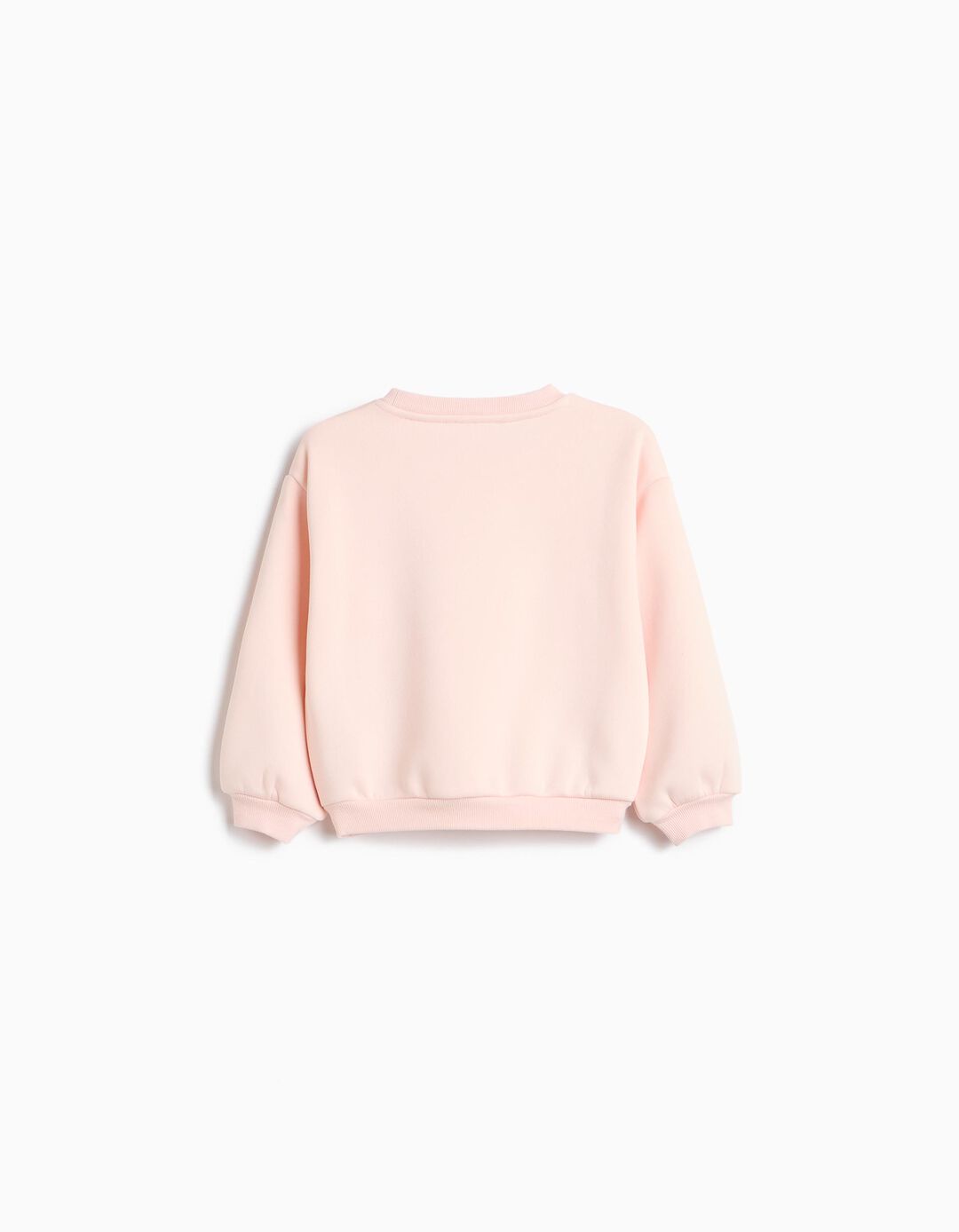 Sweatshirt De Felpa, Menina, Rosa Claro