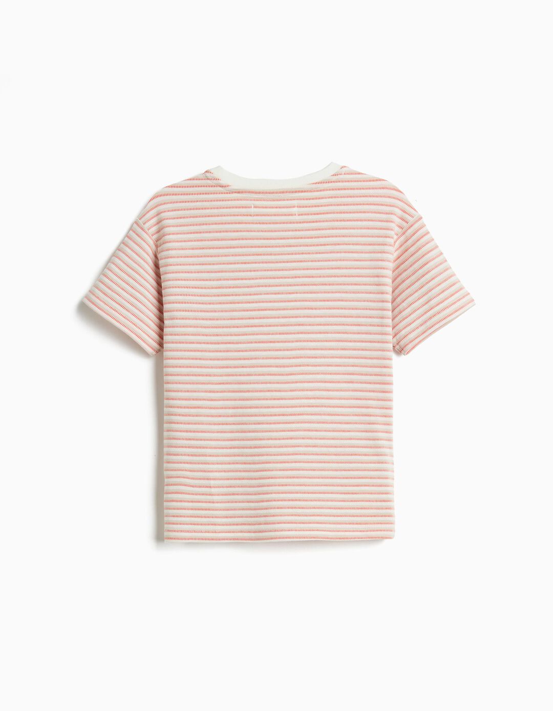 T-shirt &agrave;s Riscas, Menino, Laranja Escuro