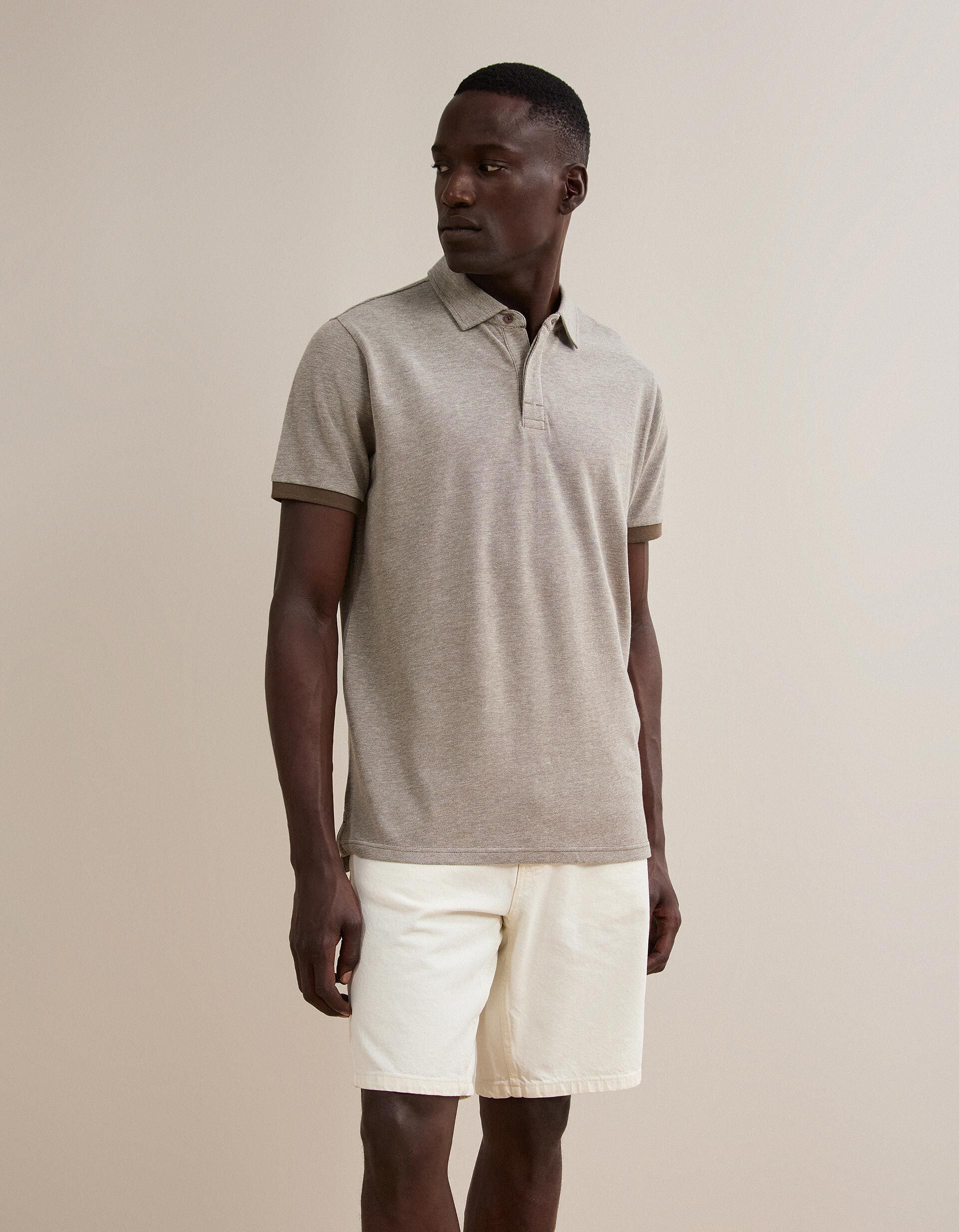 Comprar Online Polo Oxford Piquet, Homem, Castanho