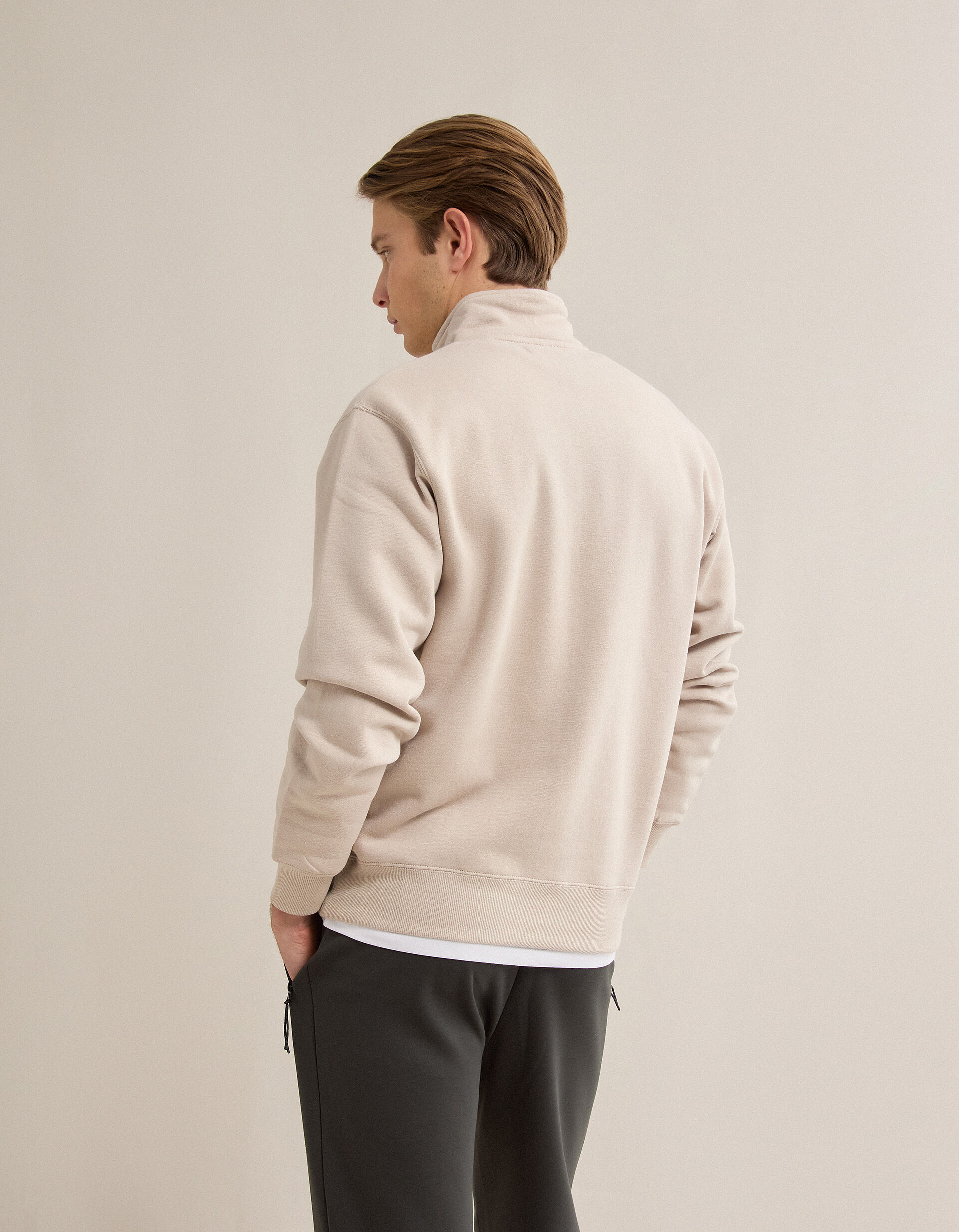 Comprar Online Camisola de Felpa, Homem, Bege Claro