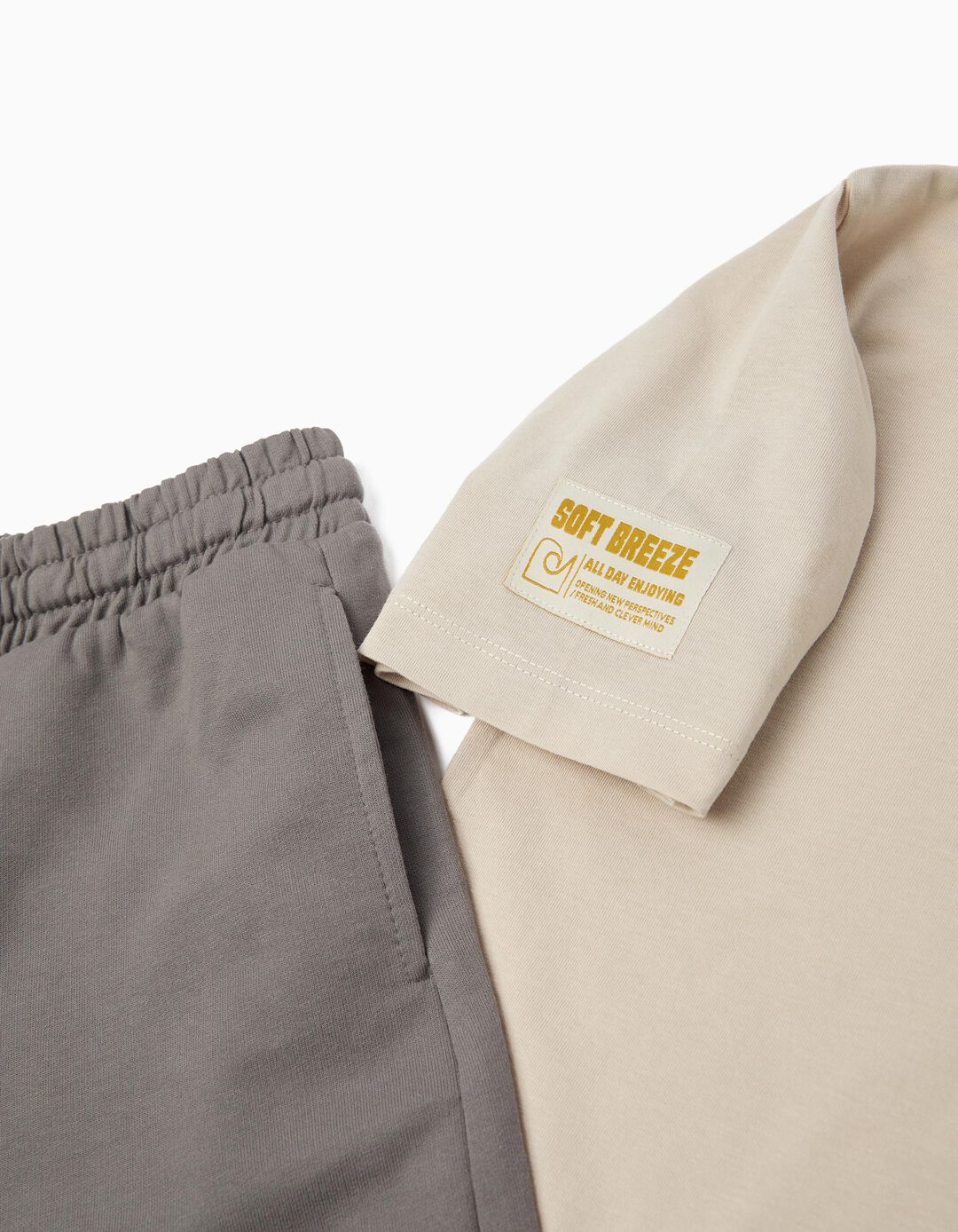 Conjunto T-shirt e Cal&ccedil;&otilde;es, Menino, Cinzento
