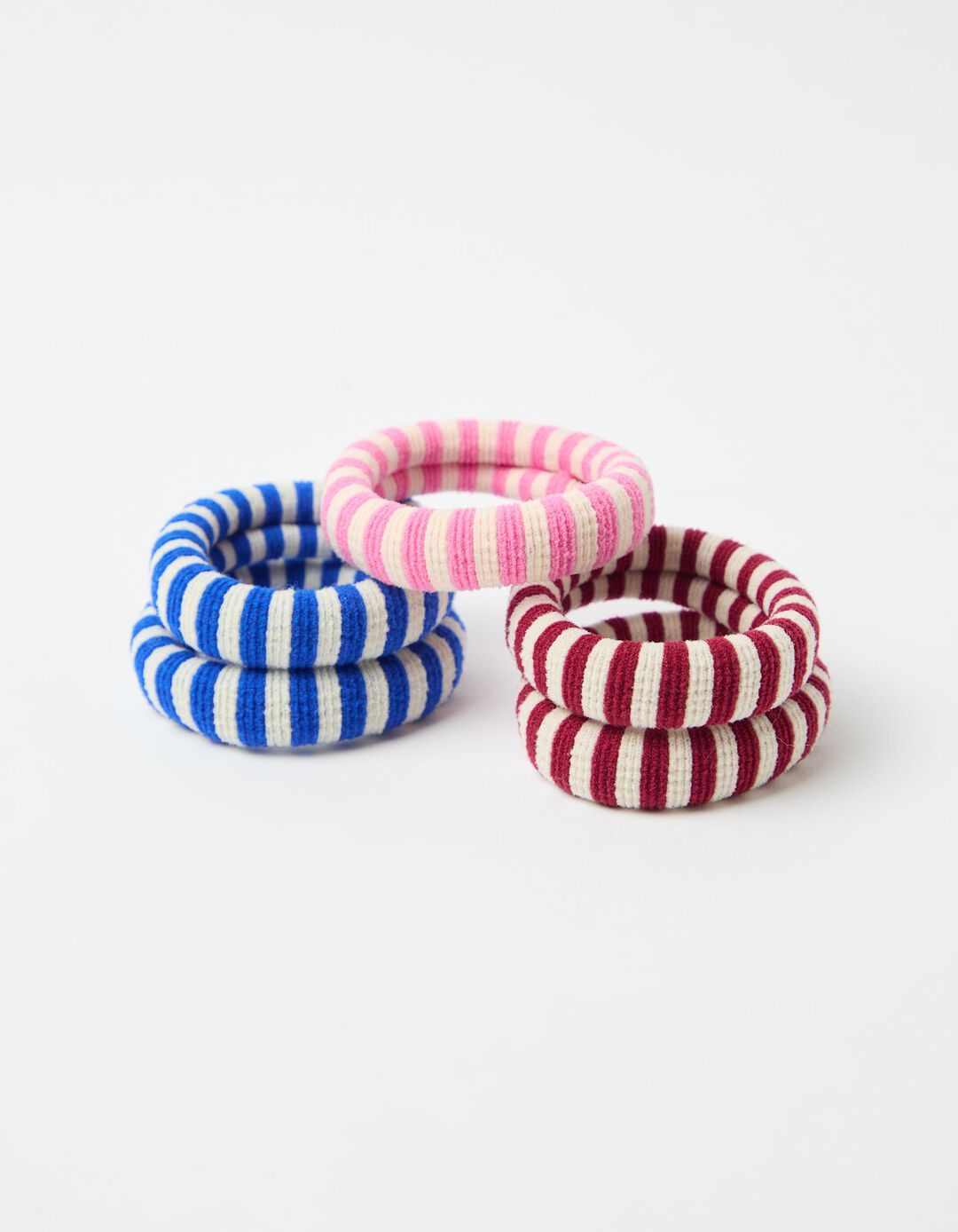 Pack 5 El&aacute;sticos &agrave;s Riscas, Mulher, Multicolor