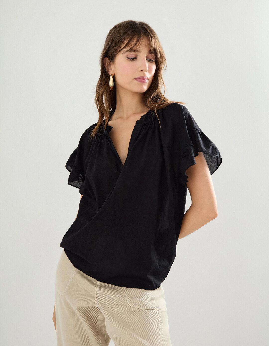 Blusa, Mulher, Preto 