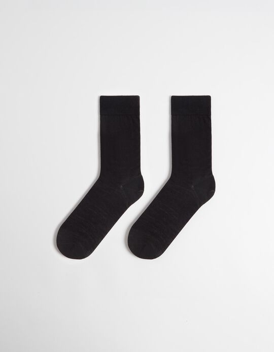 Pure Wool Socks, Men, Black