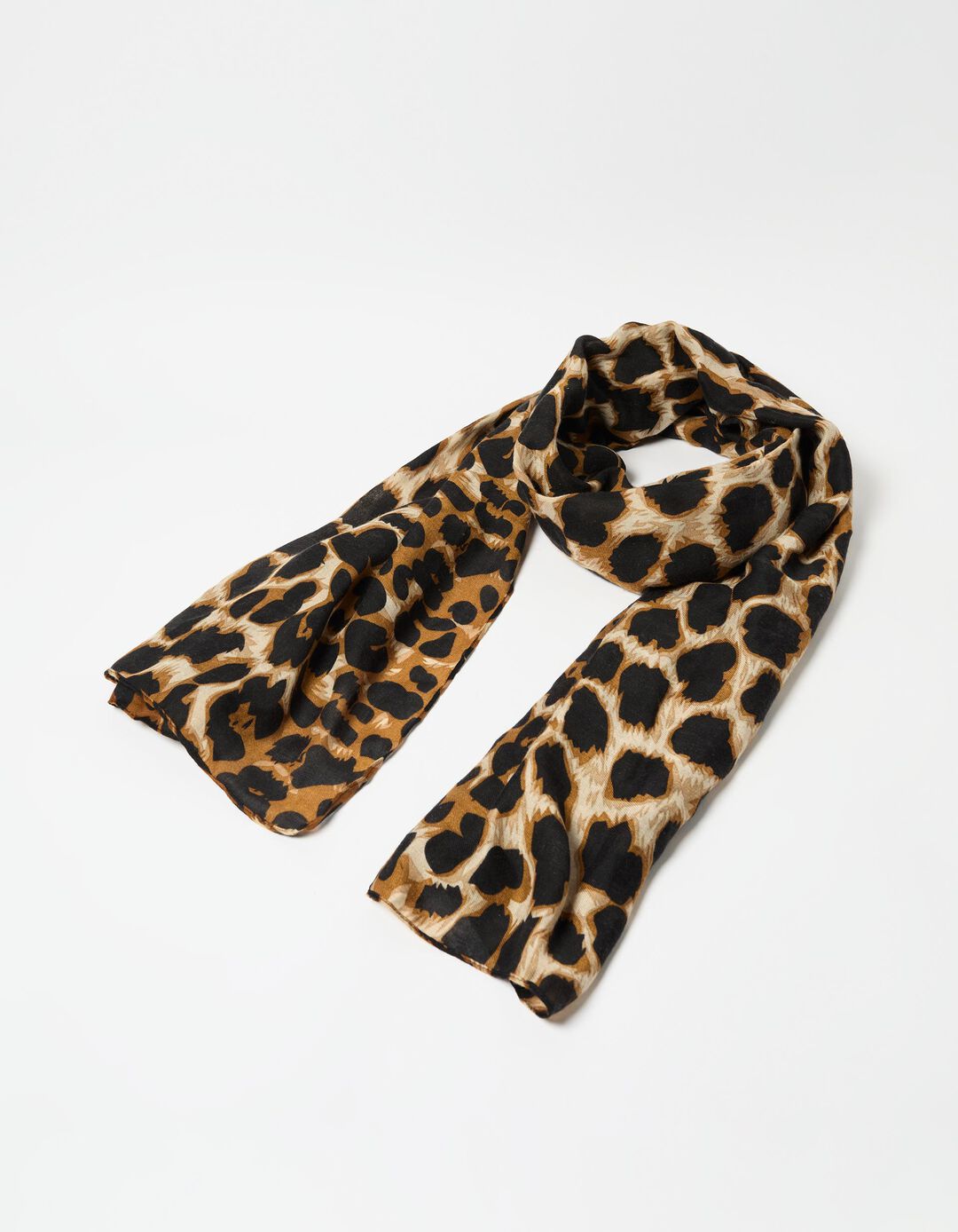Lenço Animal Print, Mulher, Castanho