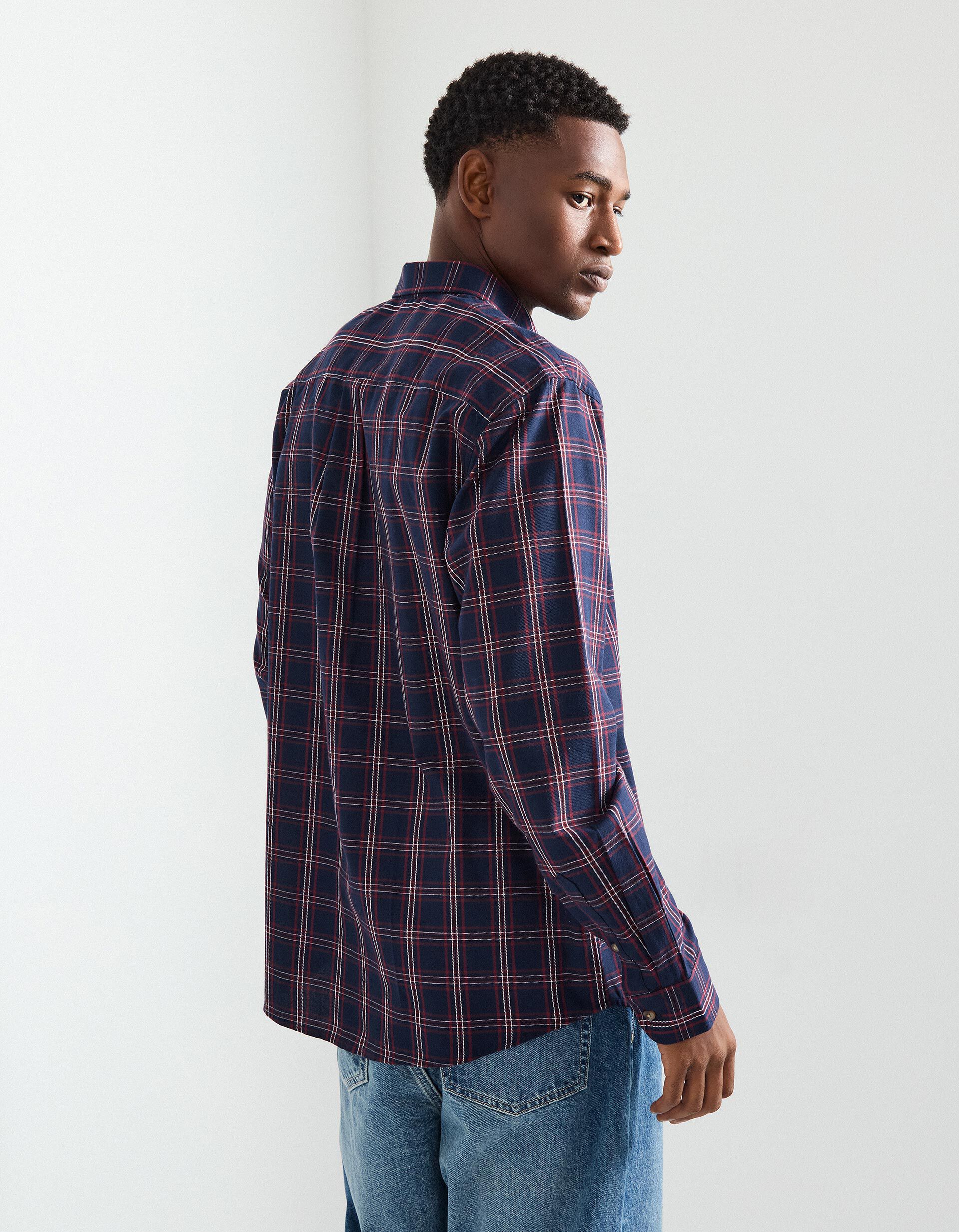 Comprar Online Camisa de Xadrez, Homem, Vermelho Escuro 