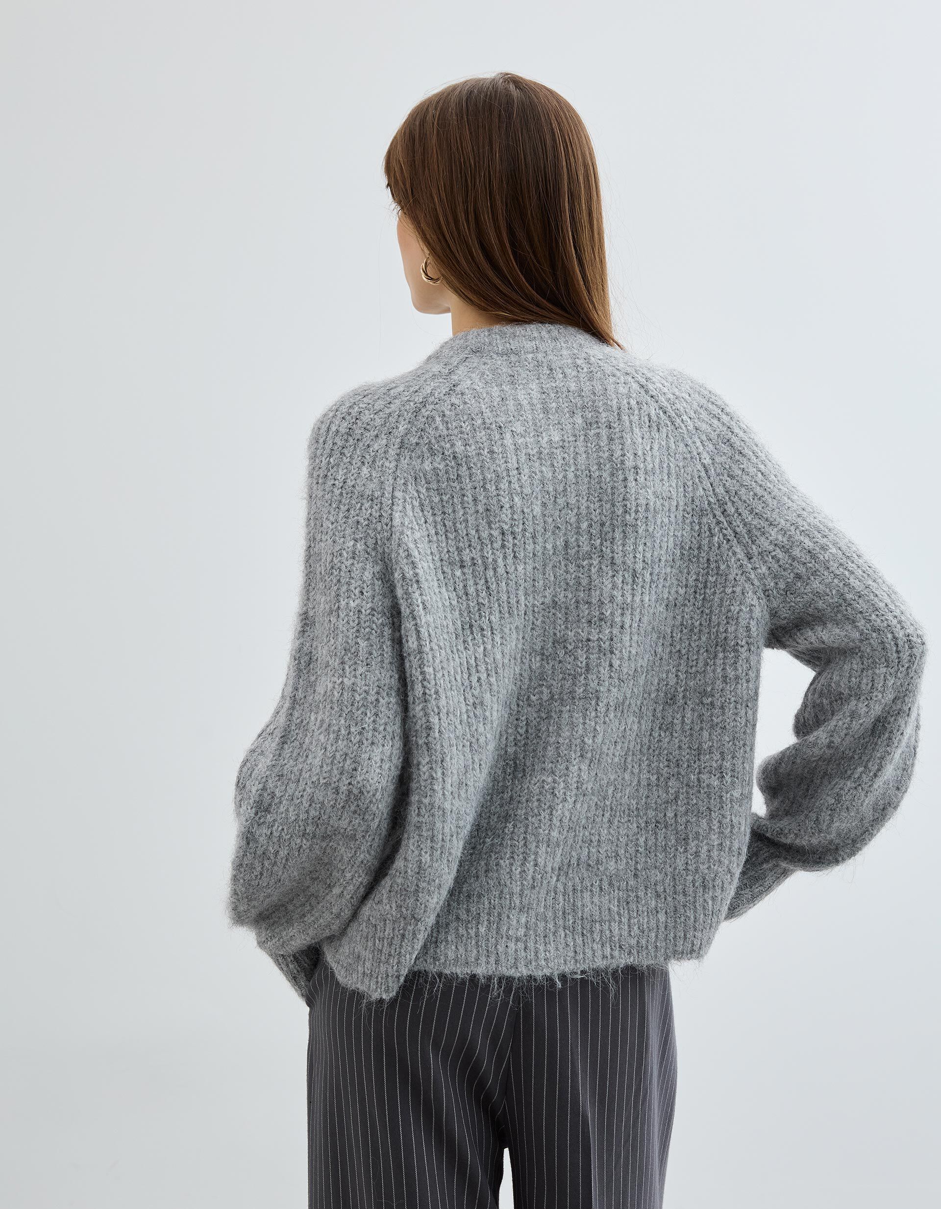 Comprar Online Casaco de Malha, Mulher, Cinzento