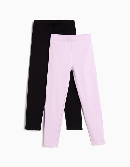 Comprar Online Pack 2 Leggings, Menina, Roxo Claro