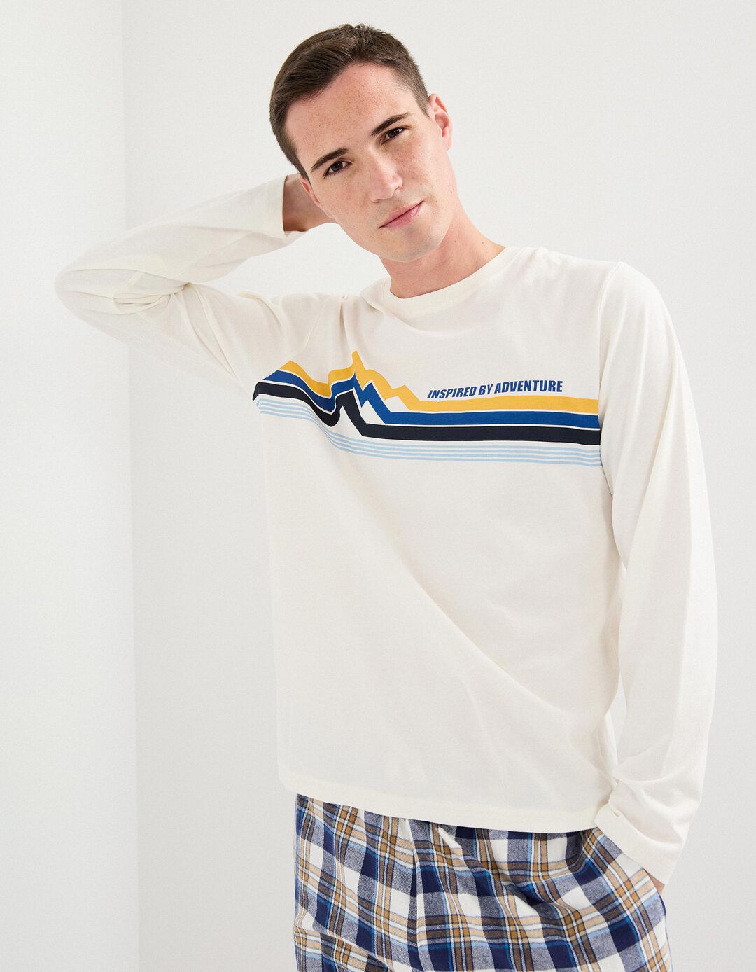 Pijama Algodão, Homem, Branco