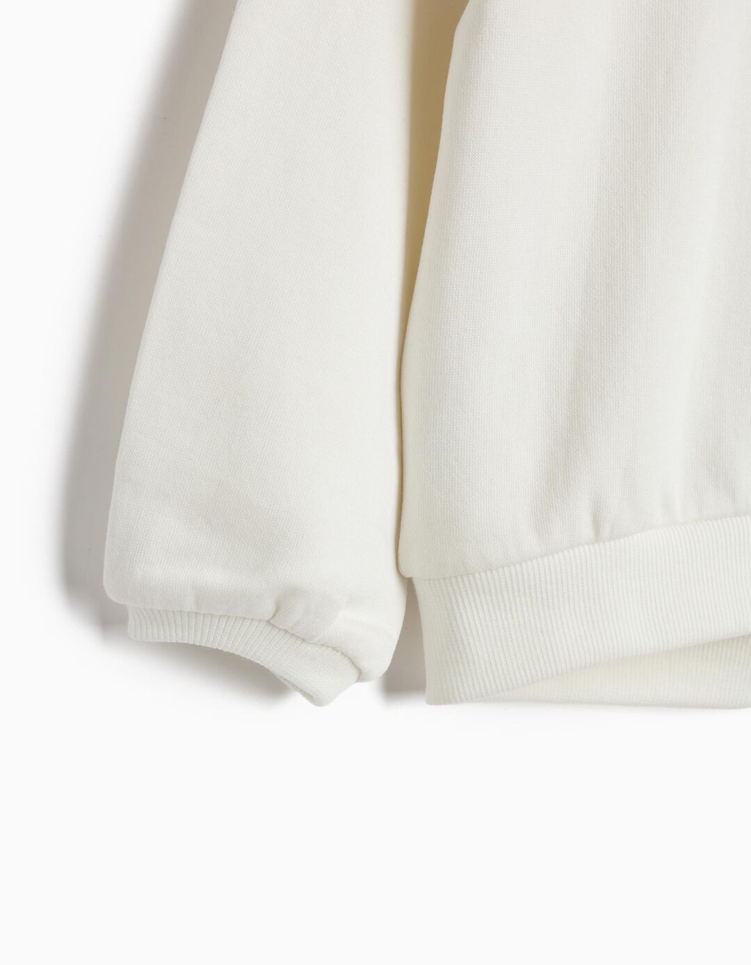Sweatshirt De Felpa Estampada, Menina, Branco