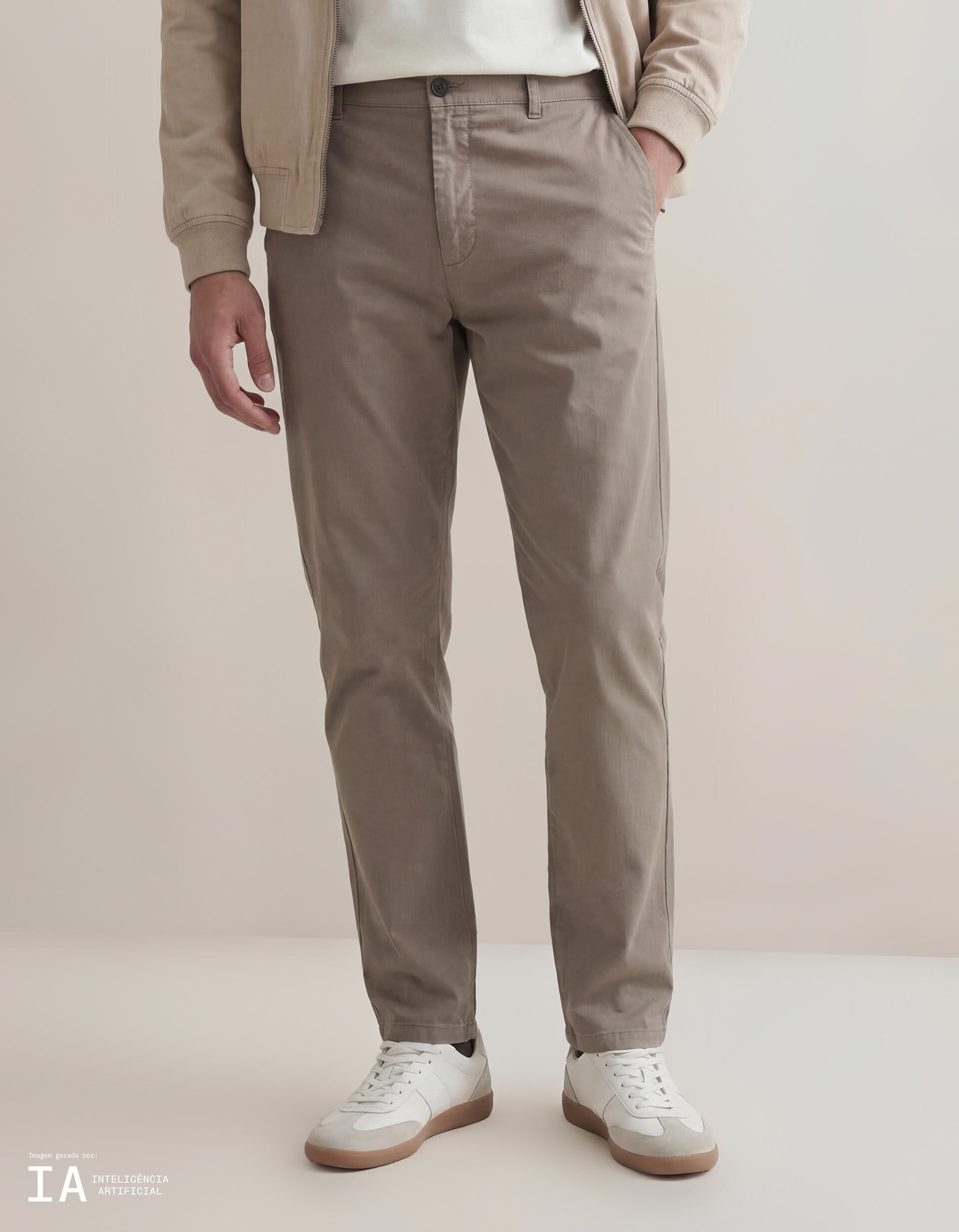 Comprar Online Cal&ccedil;as 'Tapered Fit', Homem, Verde Escuro