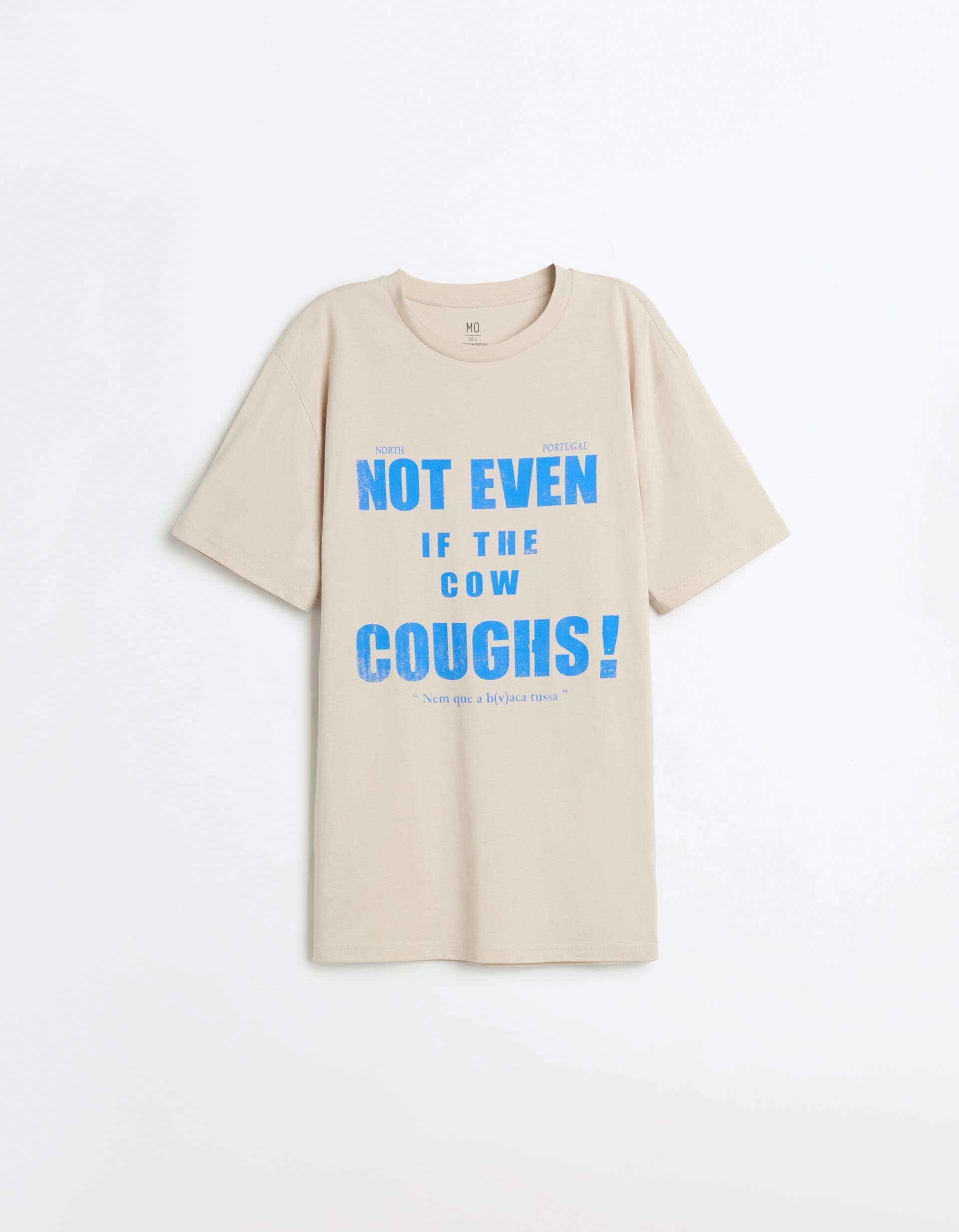 Comprar Online T-shirt Jersey Estampada, Homem, Bege