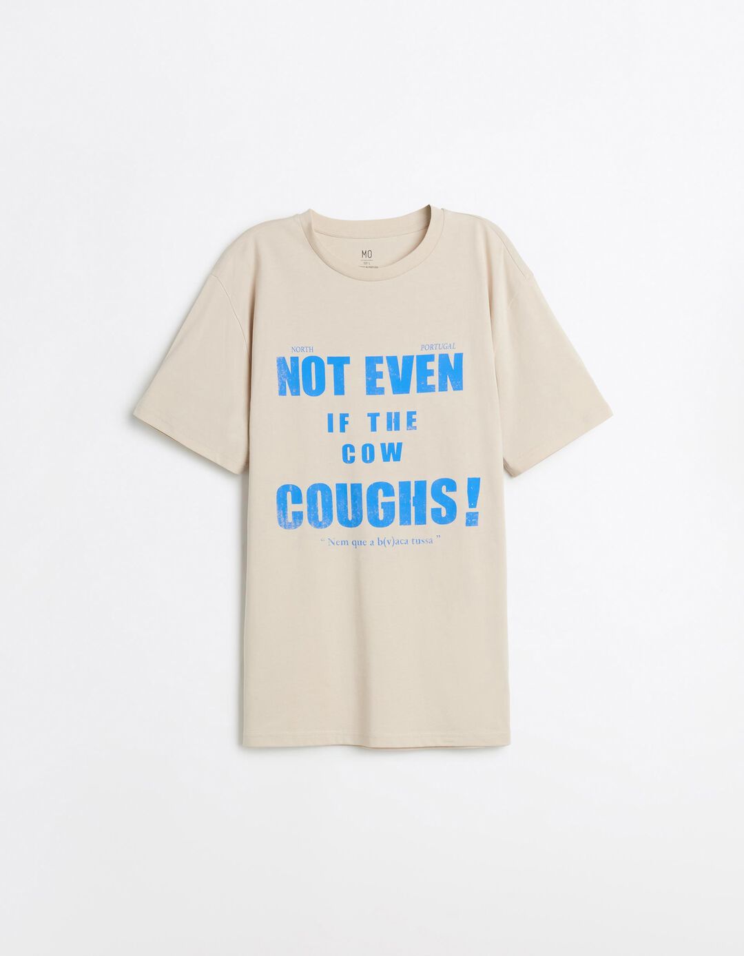 T-shirt Jersey Estampada, Homem, Bege