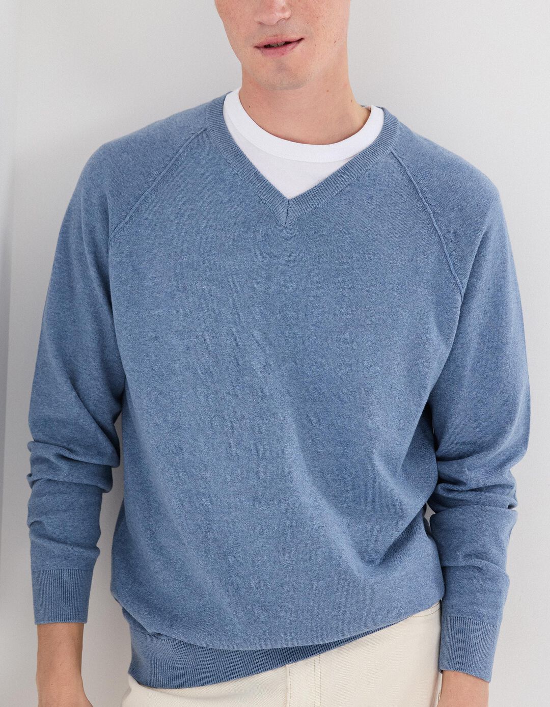 Camisola de Malha, Homem, Azul