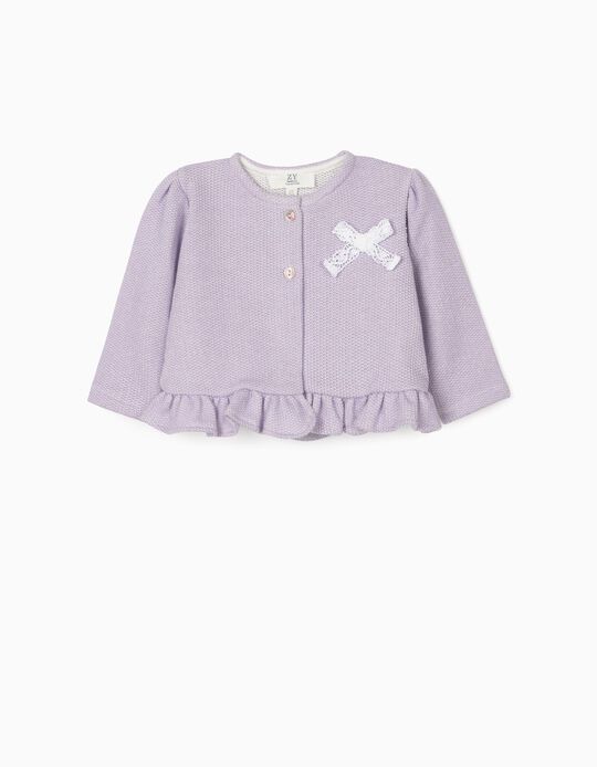 Newborn Cardigan for Baby Girls, Purple