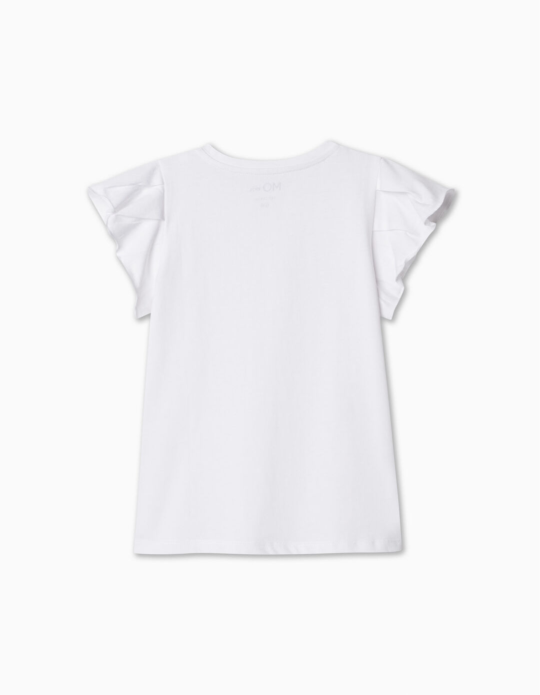 Ruffled T-shirt, Girl, White