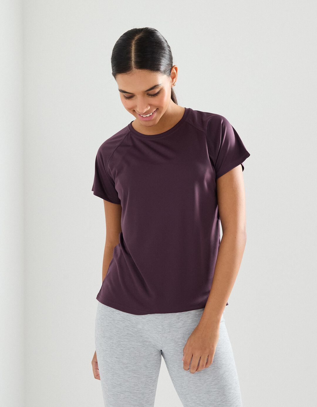 T-shirt de Desporto, Mulher, Roxo Escuro 