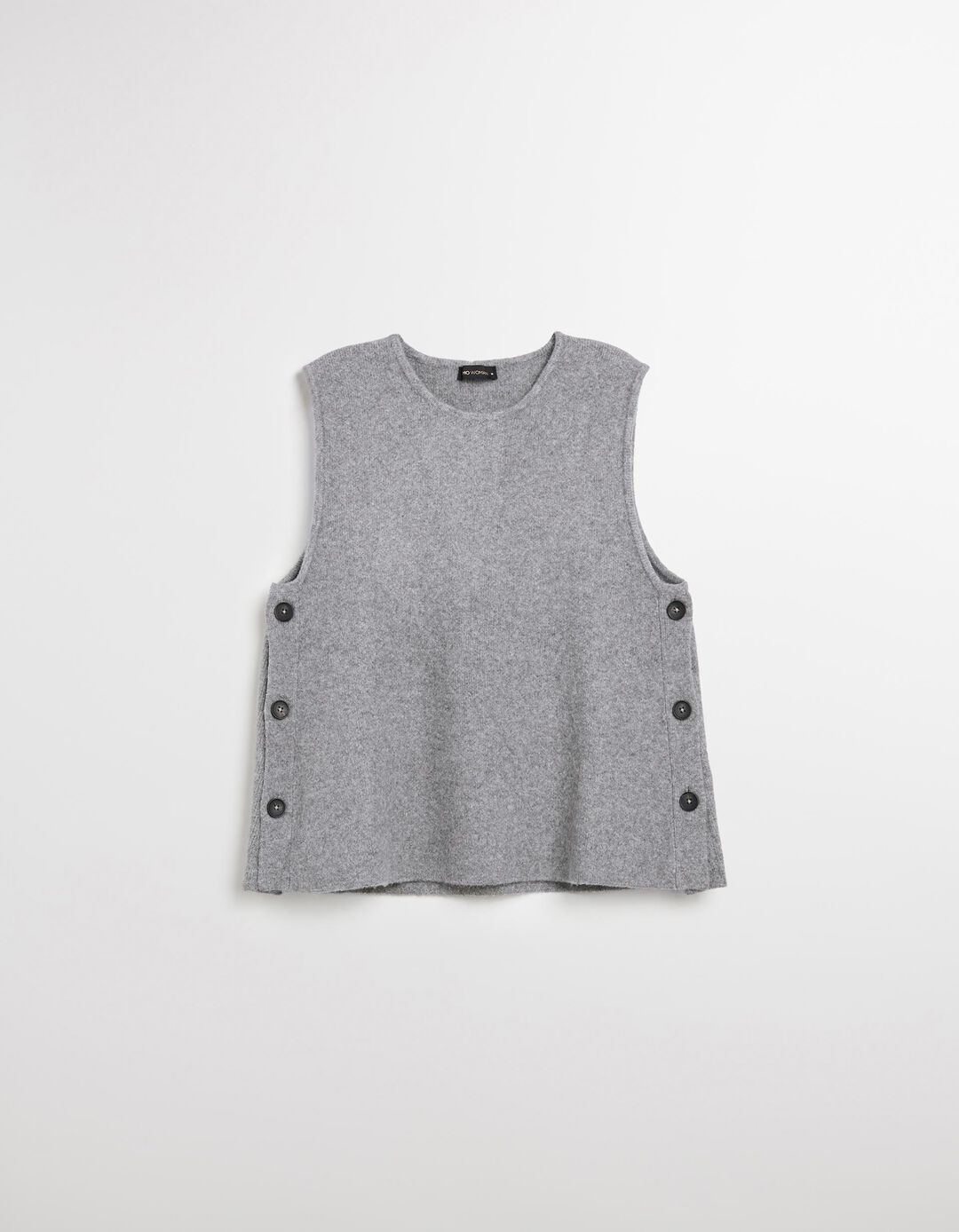 Colete de Malha, Mulher, Cinzento Escuro