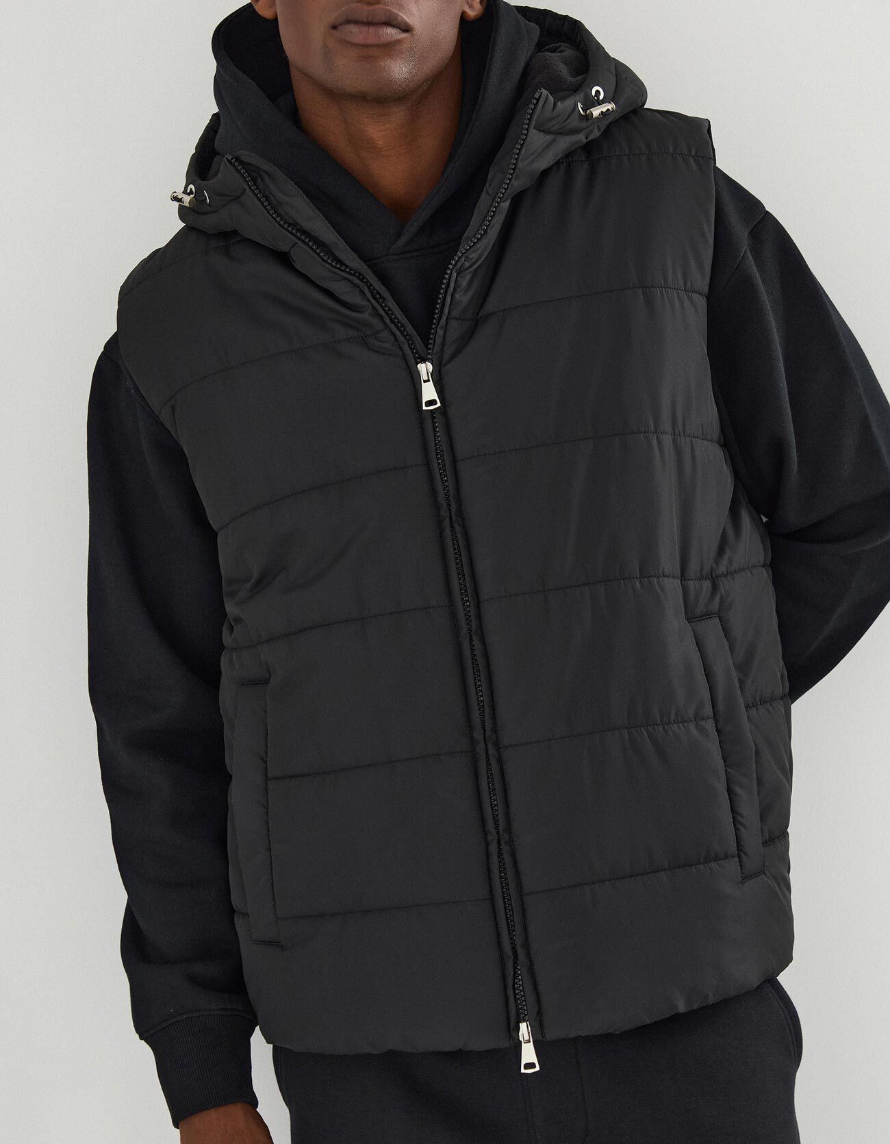 Comprar Online Colete com Capuz, Homem, Preto 