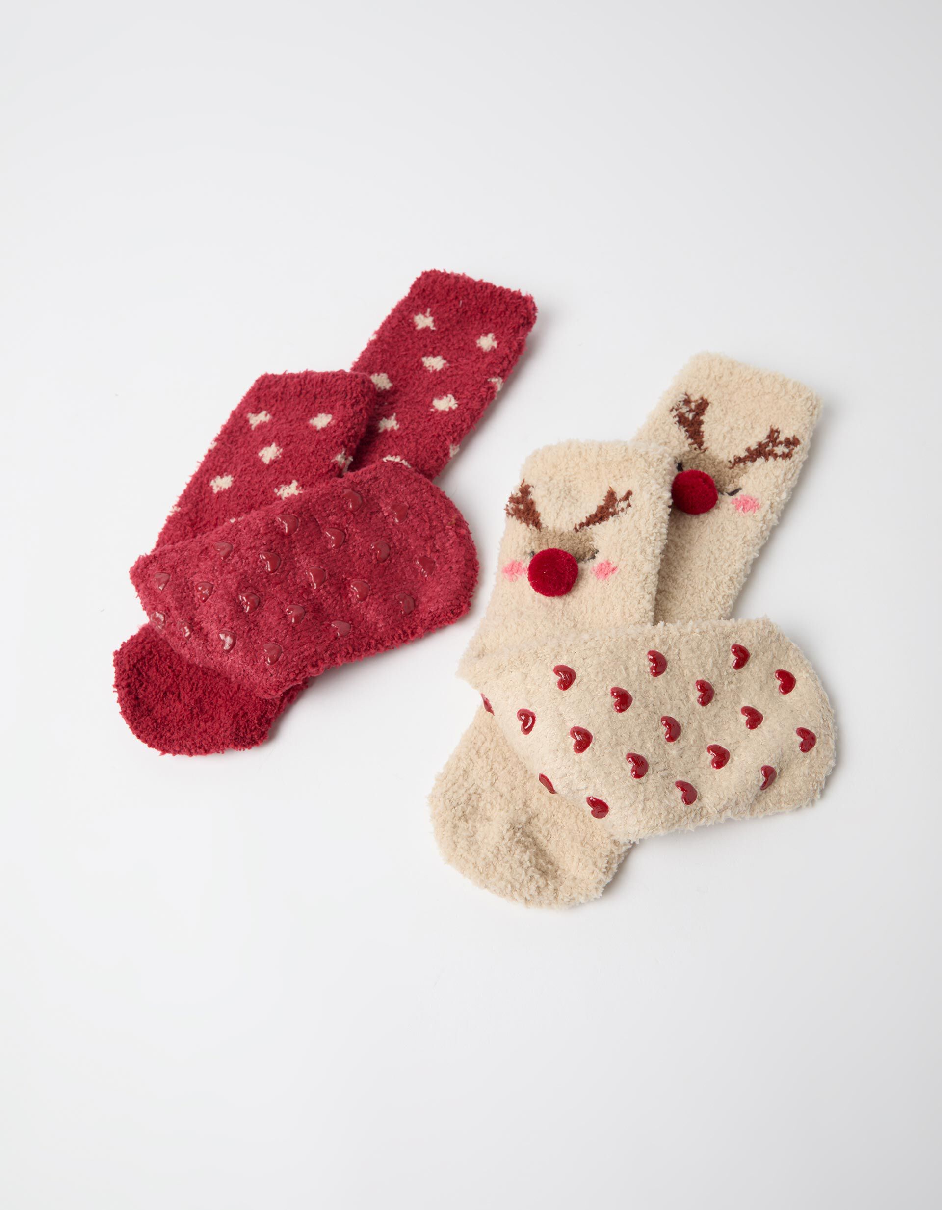 Comprar Online Pack 2 Pares De Meias Natal, Mulher, Bege Claro