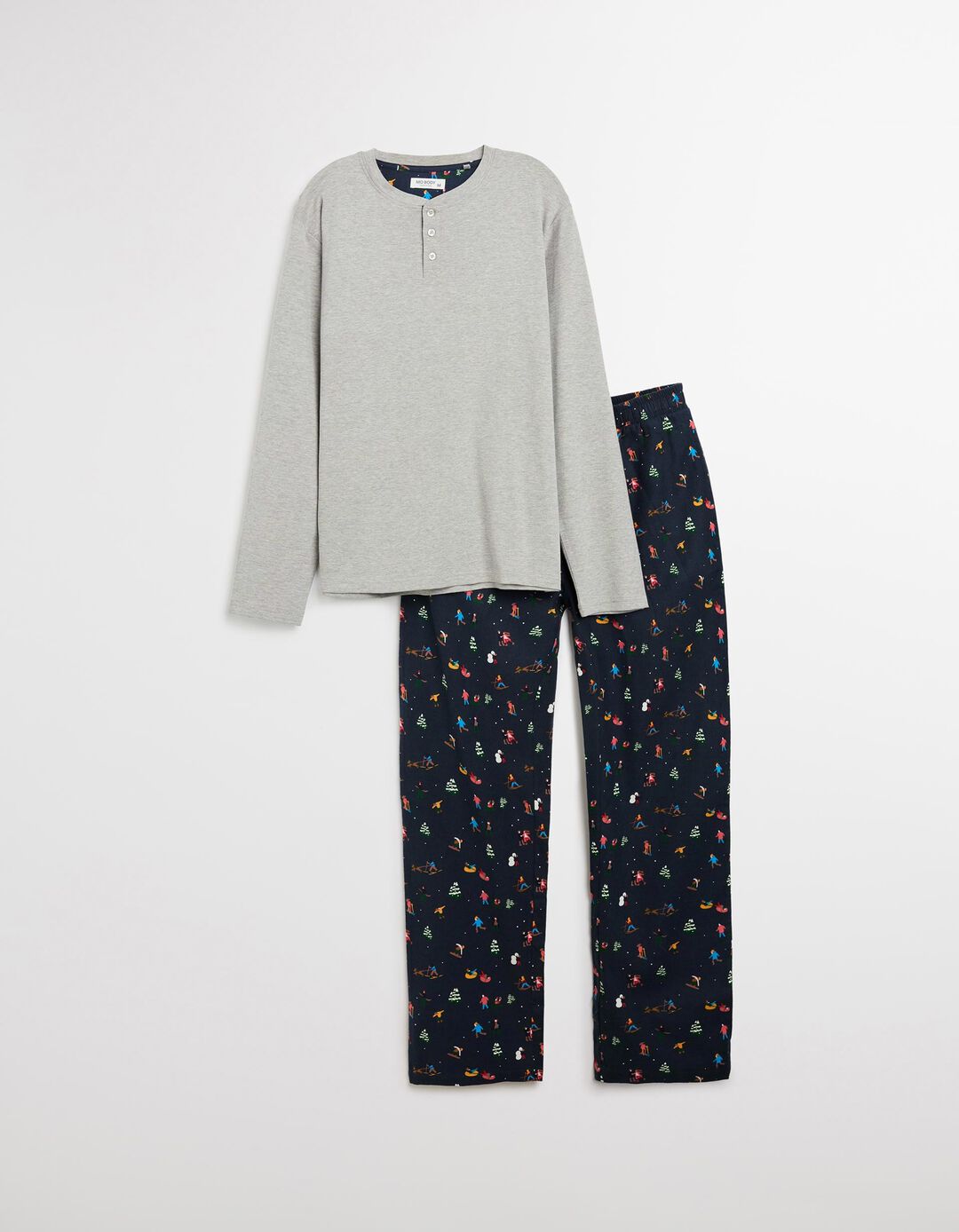 Pijama de Natal, Homem, Cinzento