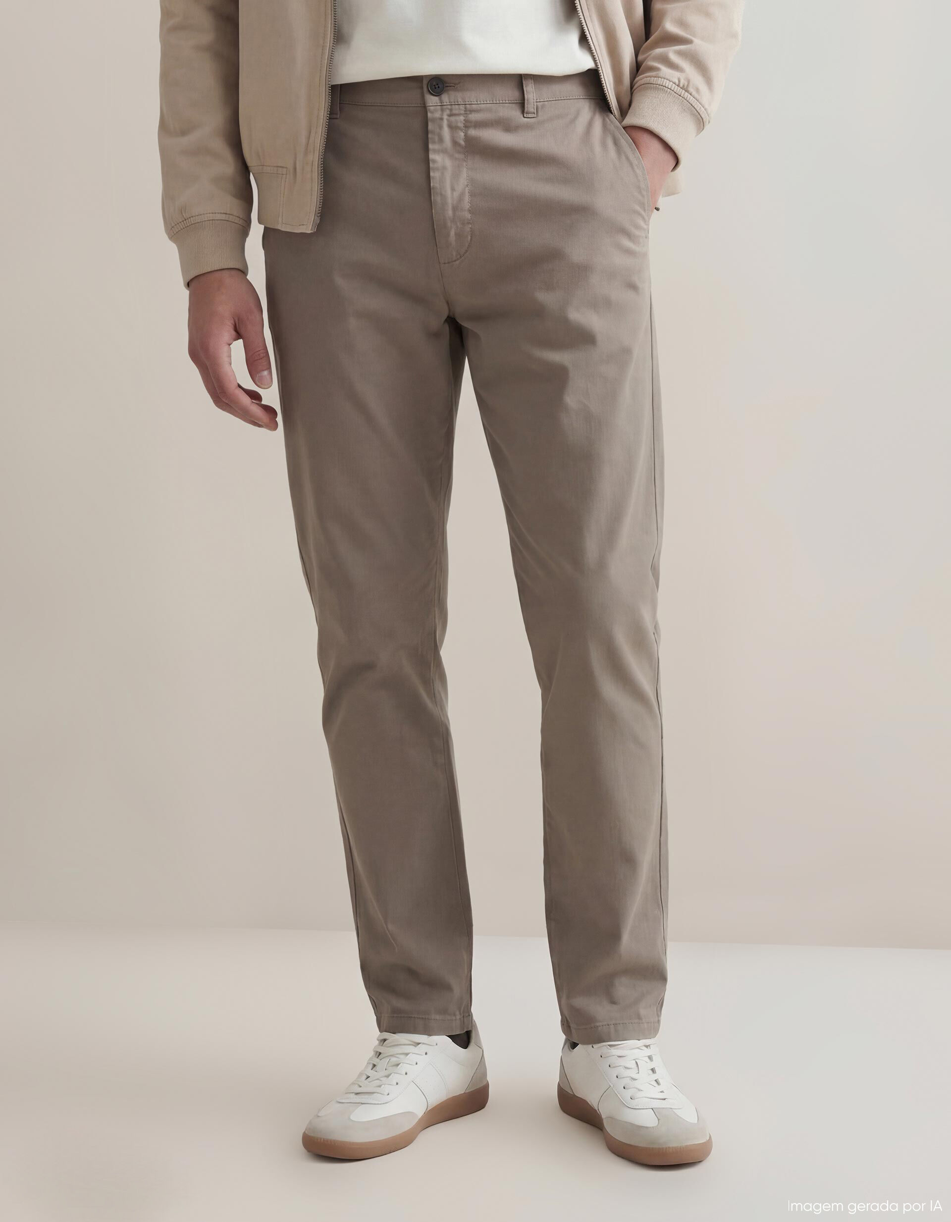 Comprar Online Cal&ccedil;as 'Tapered Fit', Homem, Verde Escuro