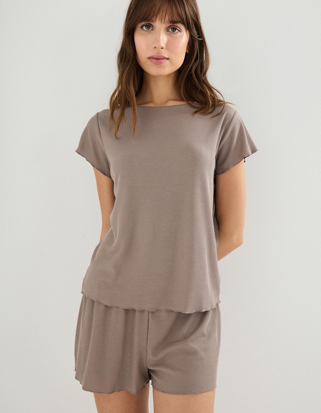 Pijama Jersey, Mulher, Cinzento