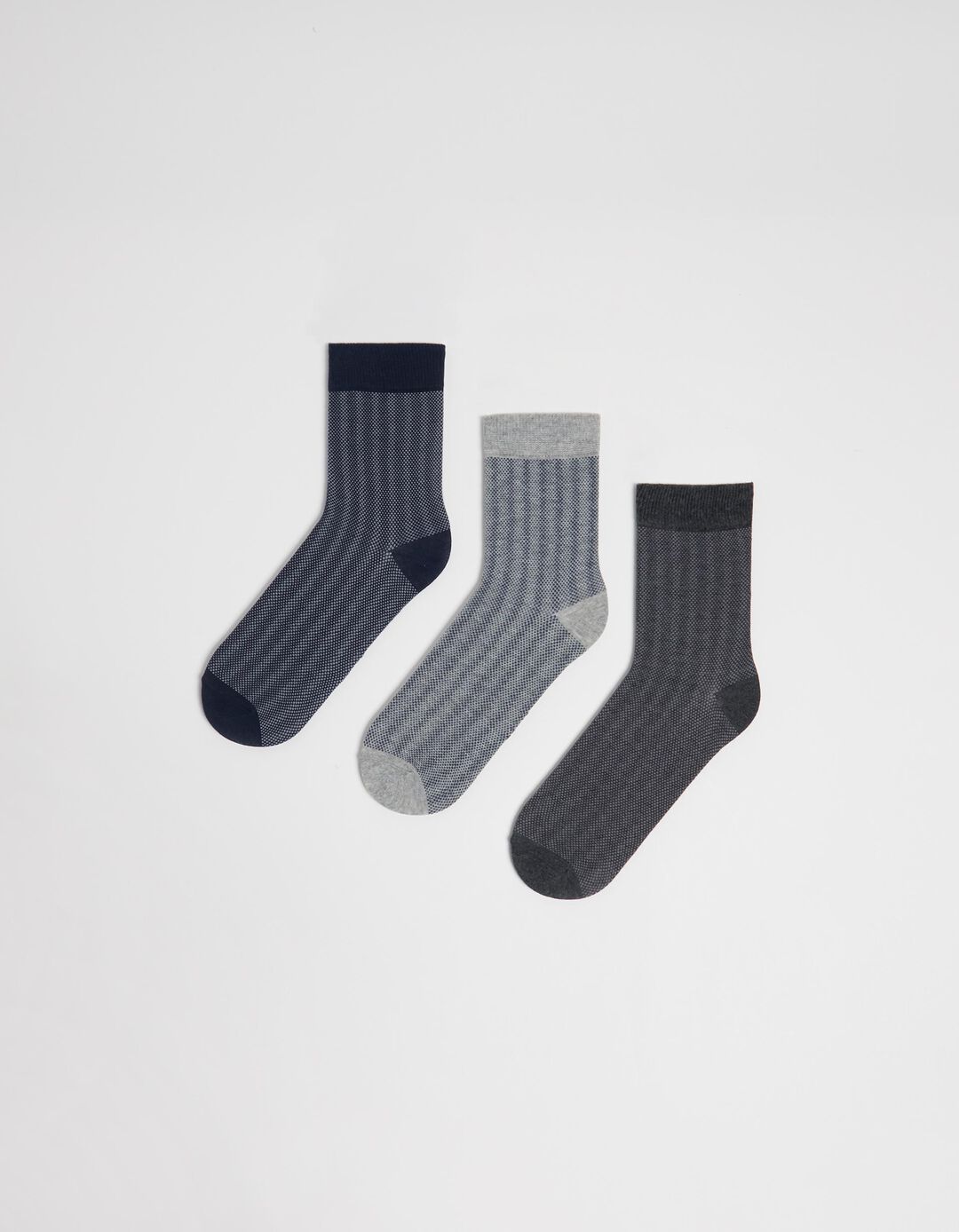 Pack 3 Pairs of Geometric Print Socks, Men, Multicolor