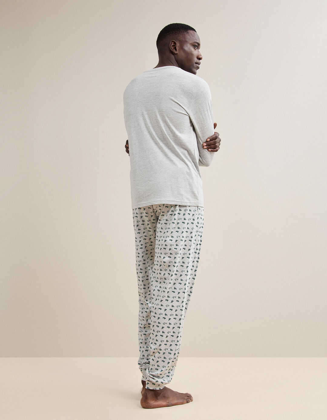 Pijama Jersey, Homem, Cinzento