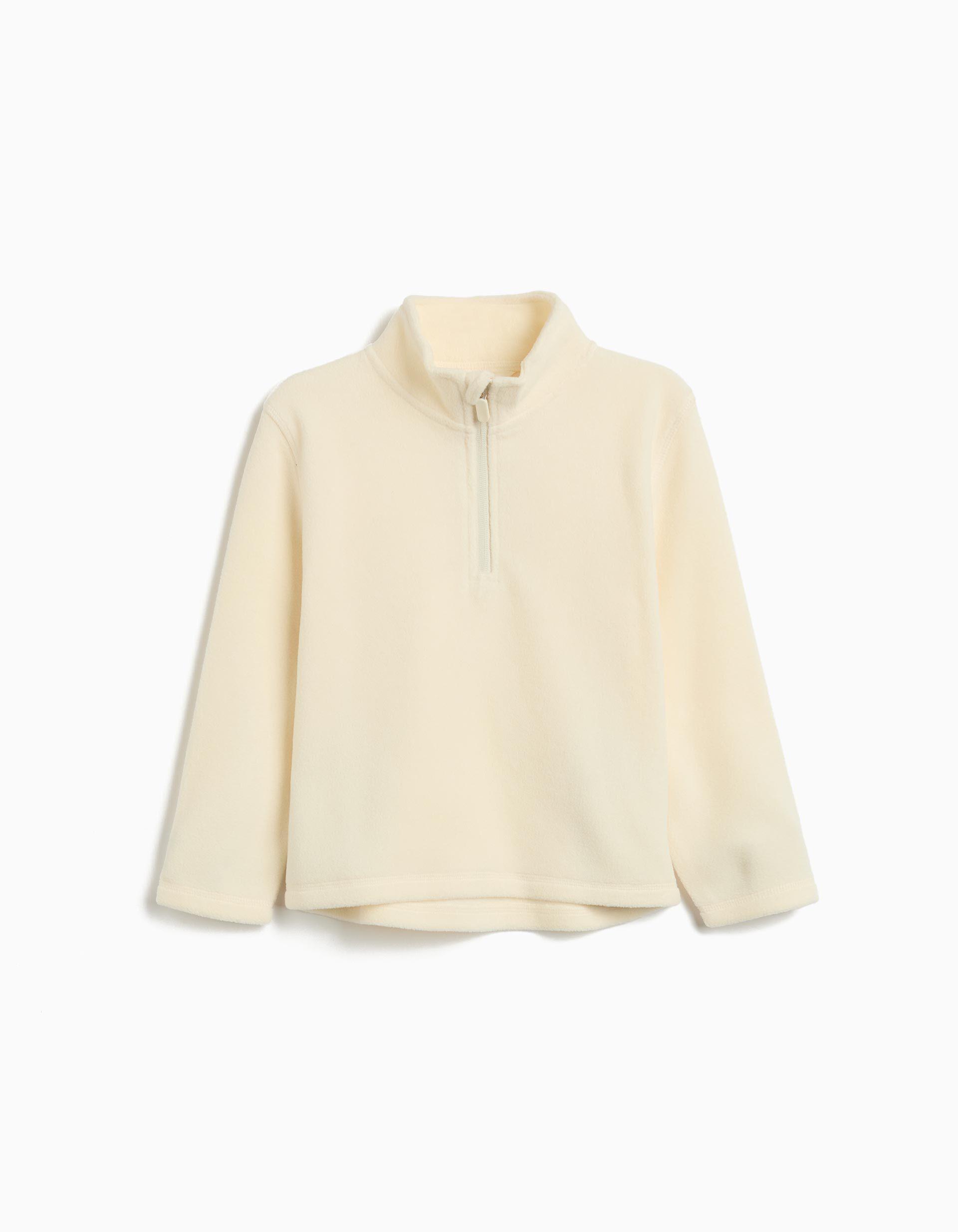 Comprar Online Camisola Polar com Fecho, Menina, Branco