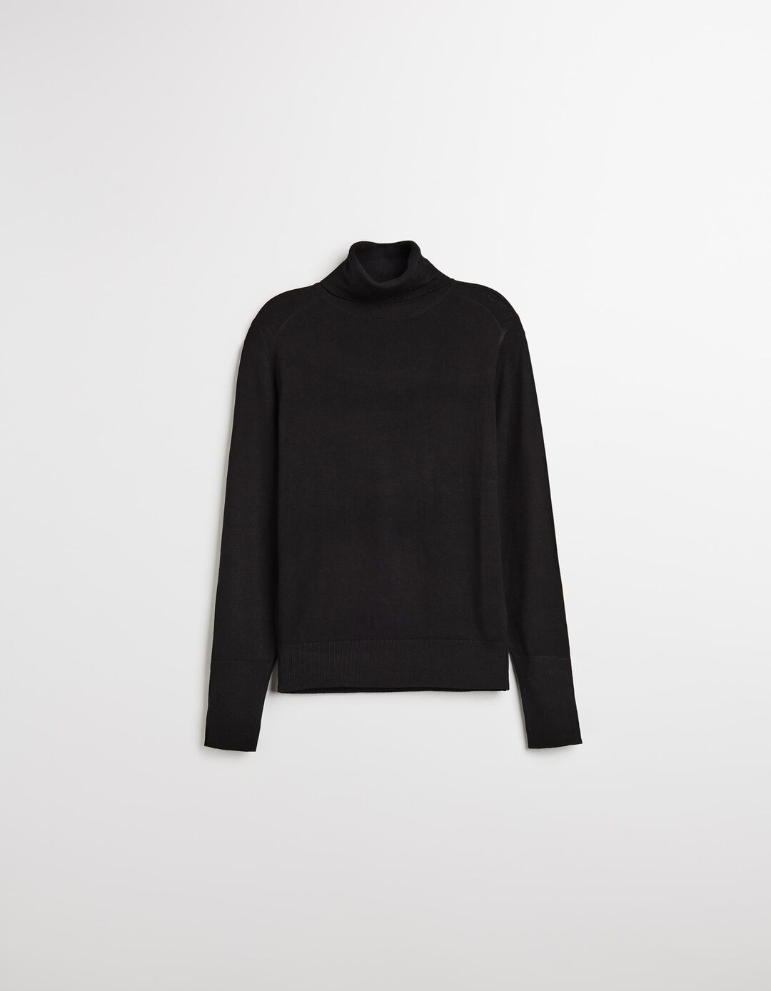 Camisola com Gola Alta, Mulher, Preto
